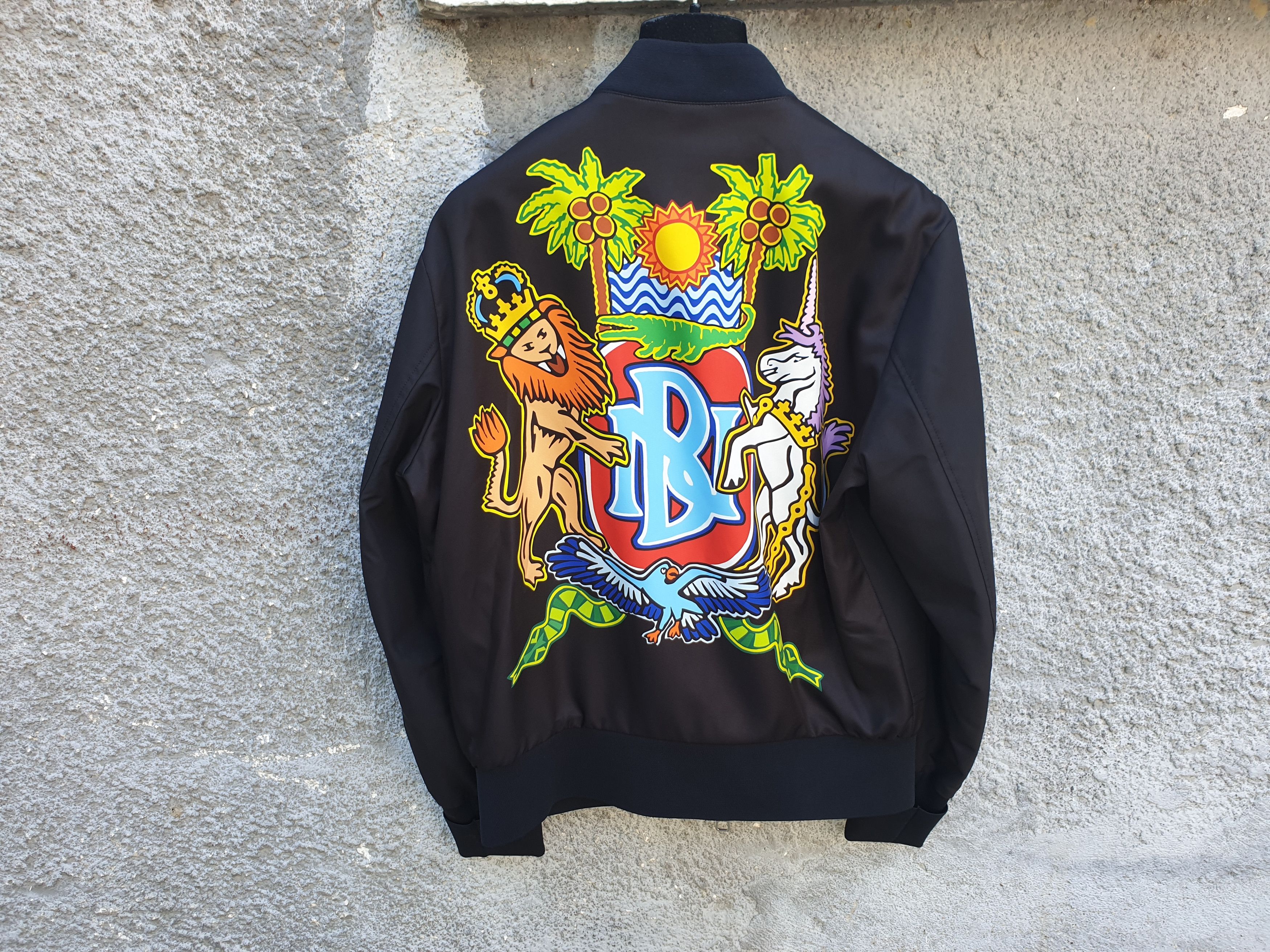 Neil Barrett $2190 NEIL BARRETT Black Crest Coat of Arms Bomber Jacket Size US M / EU 48-50 / 2 - 1 Thumbnail
