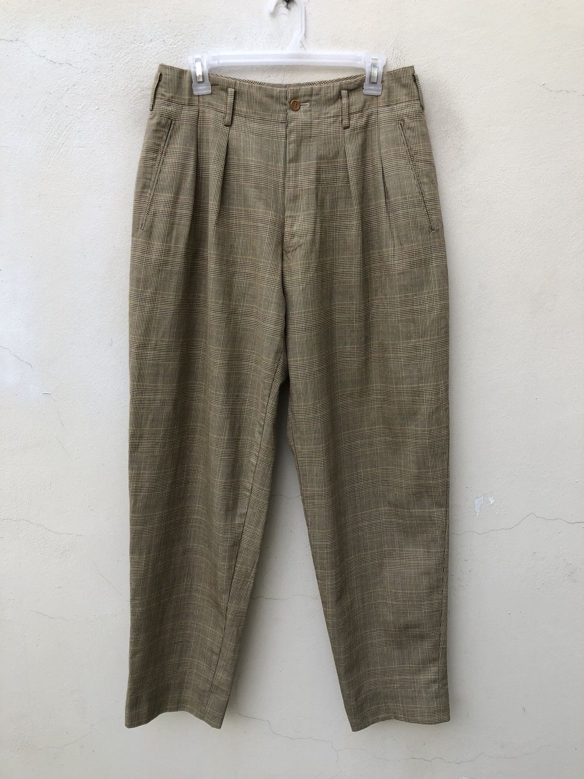 90s Nicole Club For Men Classic Checks Wool Trouser Pant