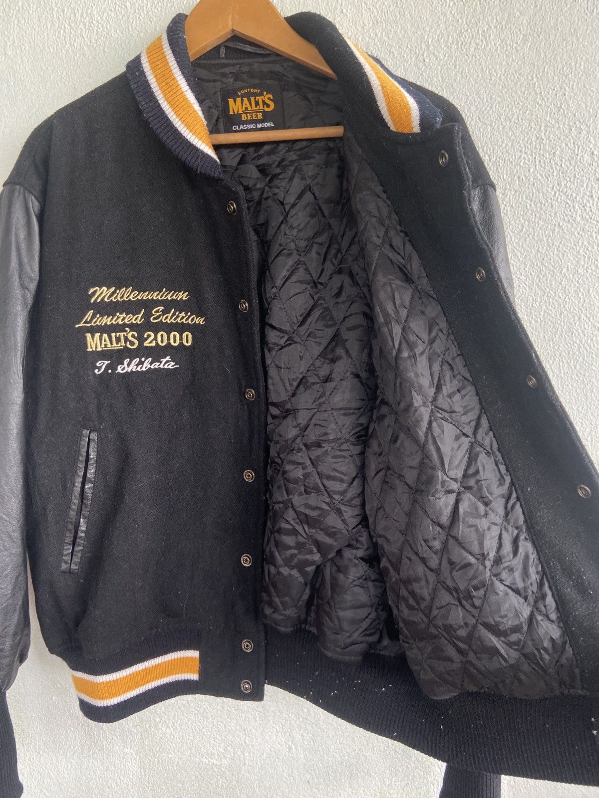 Vintage Vintage Suntory Malt’s Beer Letterman Wool Varsity Jacket Size US L / EU 52-54 / 3 - 7 Thumbnail