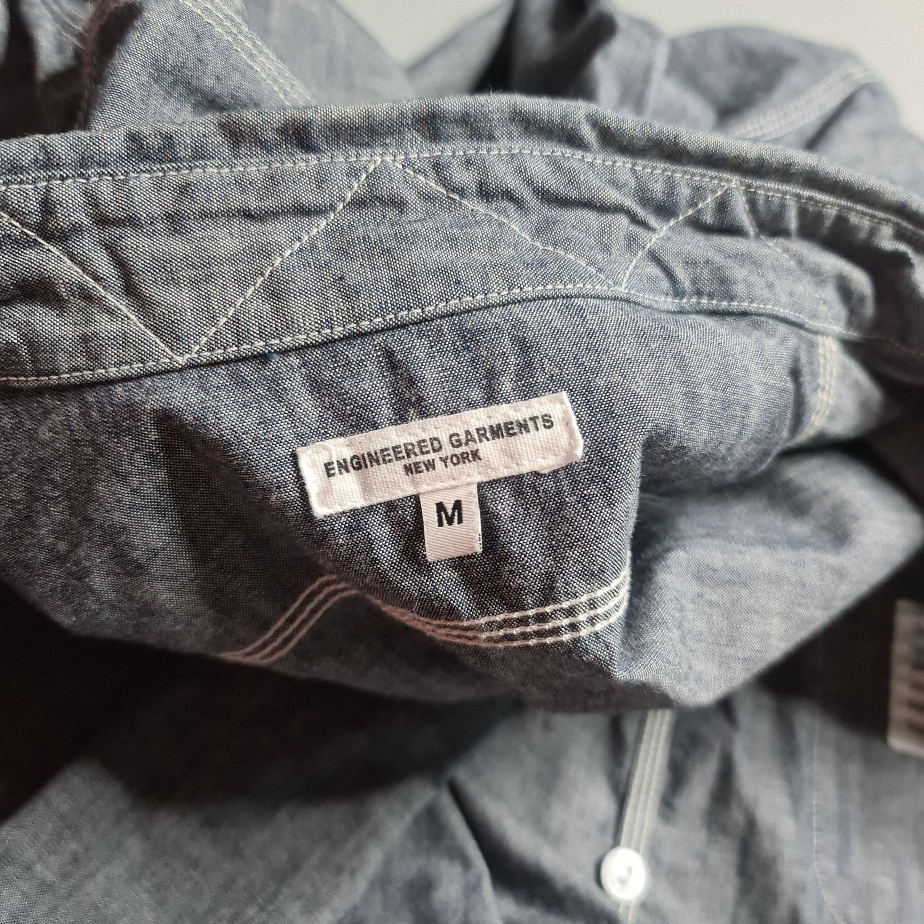Beams Plus × Engineered Garments EG x Beams Plus - Cone Chambray - Long Work Shirt Size US M / EU 48-50 / 2 - 6 Thumbnail
