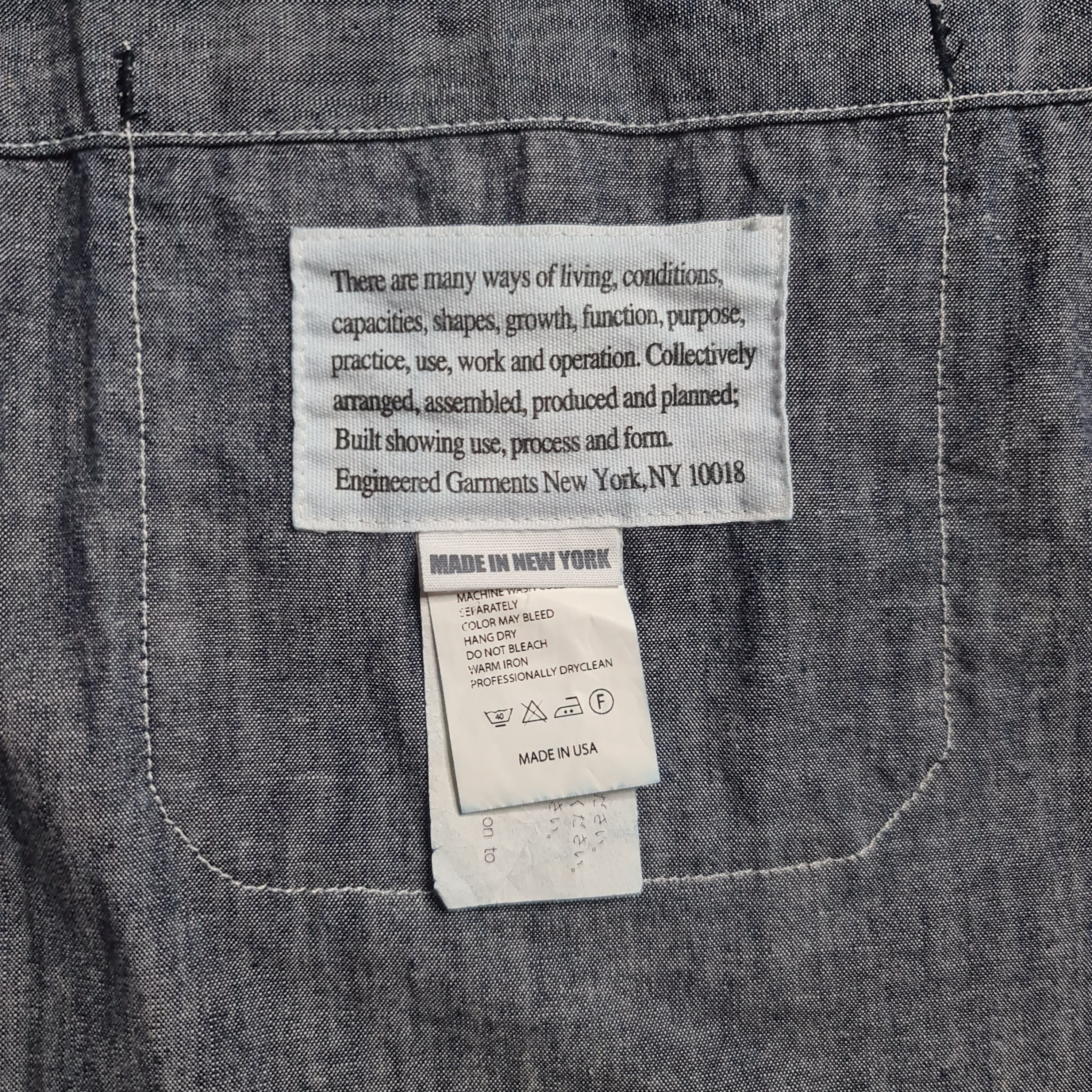 Beams Plus × Engineered Garments EG x Beams Plus - Cone Chambray - Long Work Shirt Size US M / EU 48-50 / 2 - 8 Thumbnail