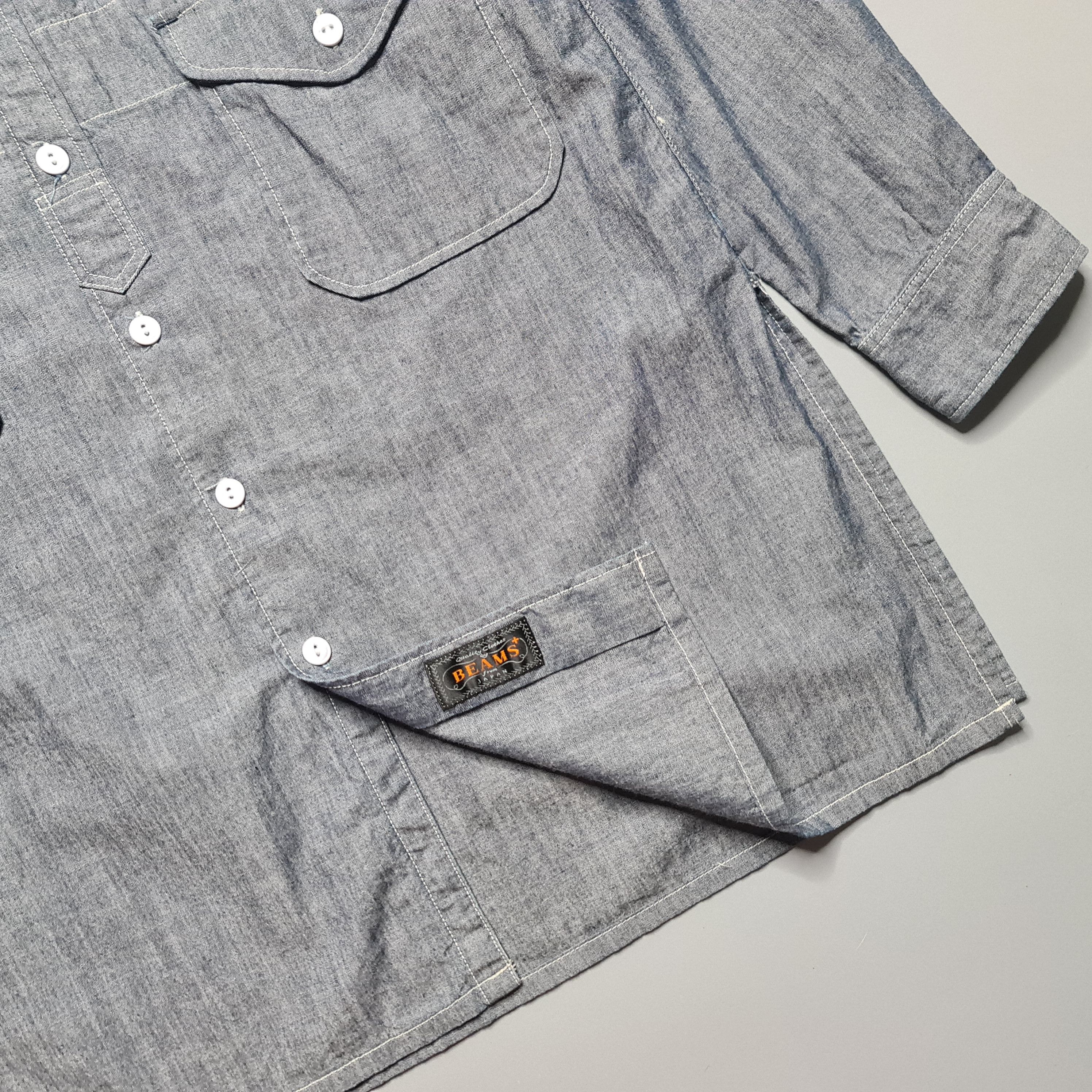 Beams Plus × Engineered Garments EG x Beams Plus - Cone Chambray - Long Work Shirt Size US M / EU 48-50 / 2 - 3 Thumbnail