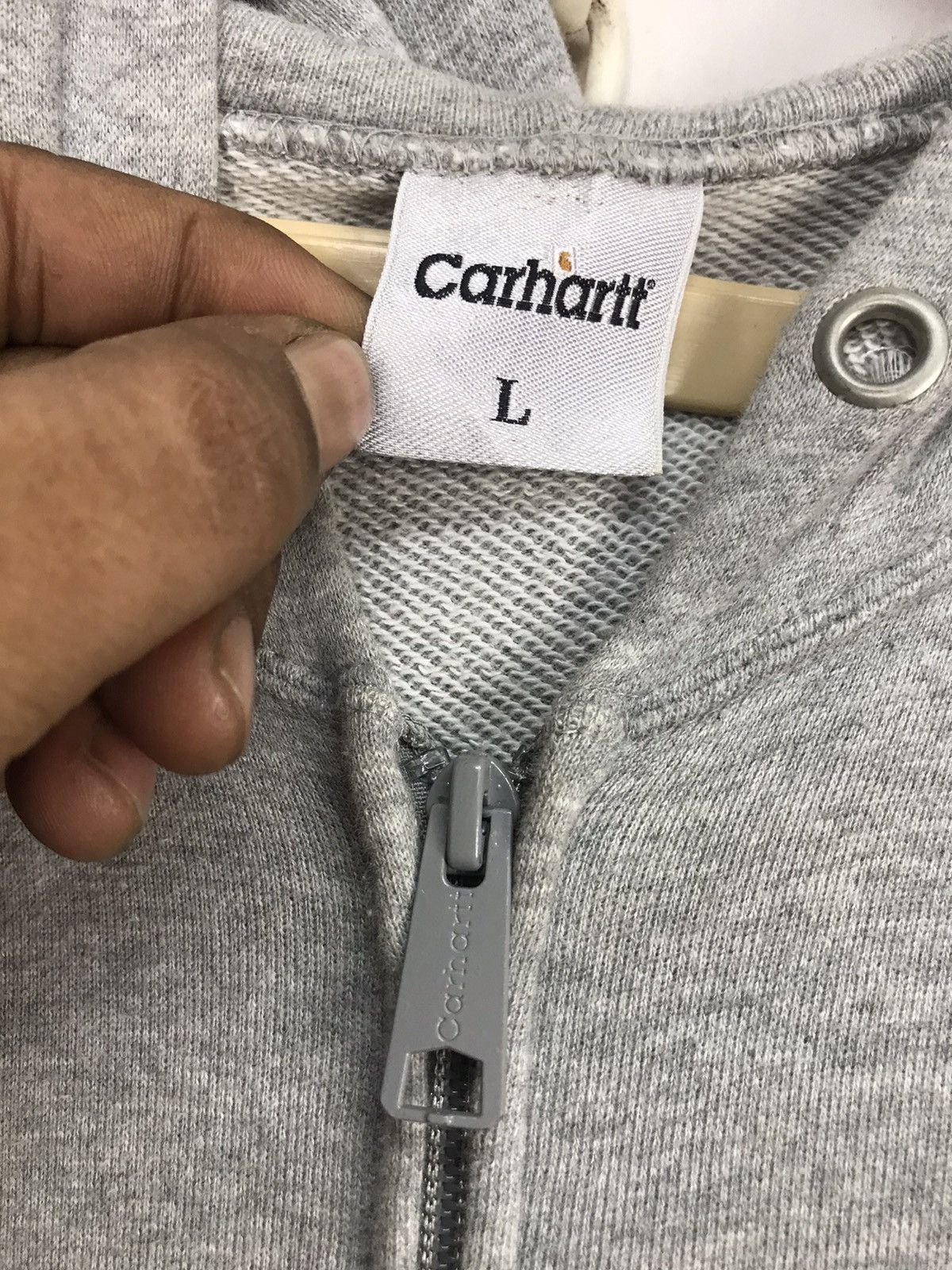 Carhartt Carhartt small spellout zipper hoodie Size US XL / EU 56 / 4 - 4 Thumbnail