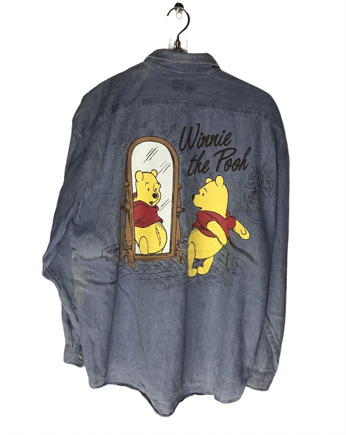 Flannel Distressed denim flannel the pooh by Tokyo disneyland Size US L / EU 52-54 / 3 - 1 Thumbnail