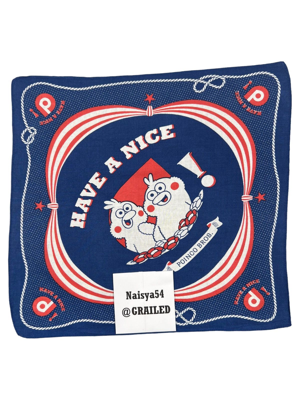 Japanese Brand Poinco Bros Handkerchief Neckerchief Bandana Pocketsquare Size ONE SIZE - 4 Thumbnail