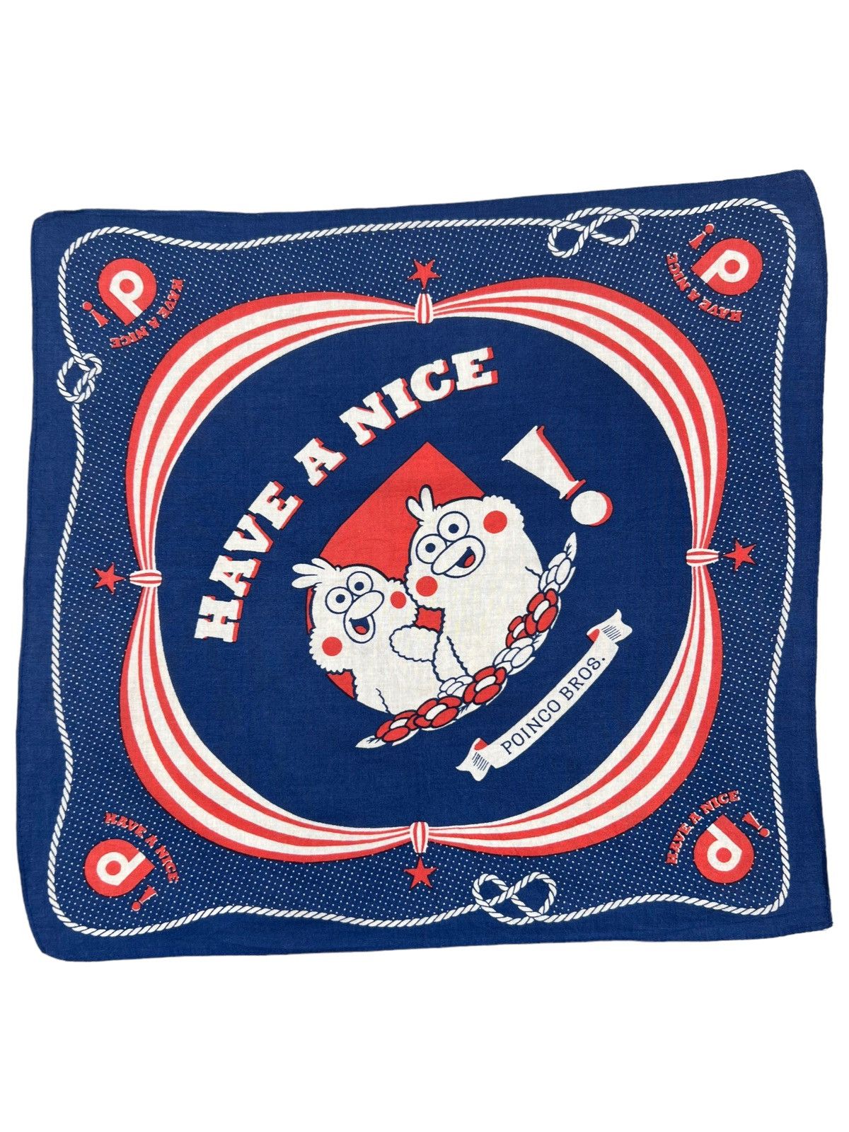 Japanese Brand Poinco Bros Handkerchief Neckerchief Bandana Pocketsquare Size ONE SIZE - 1 Thumbnail