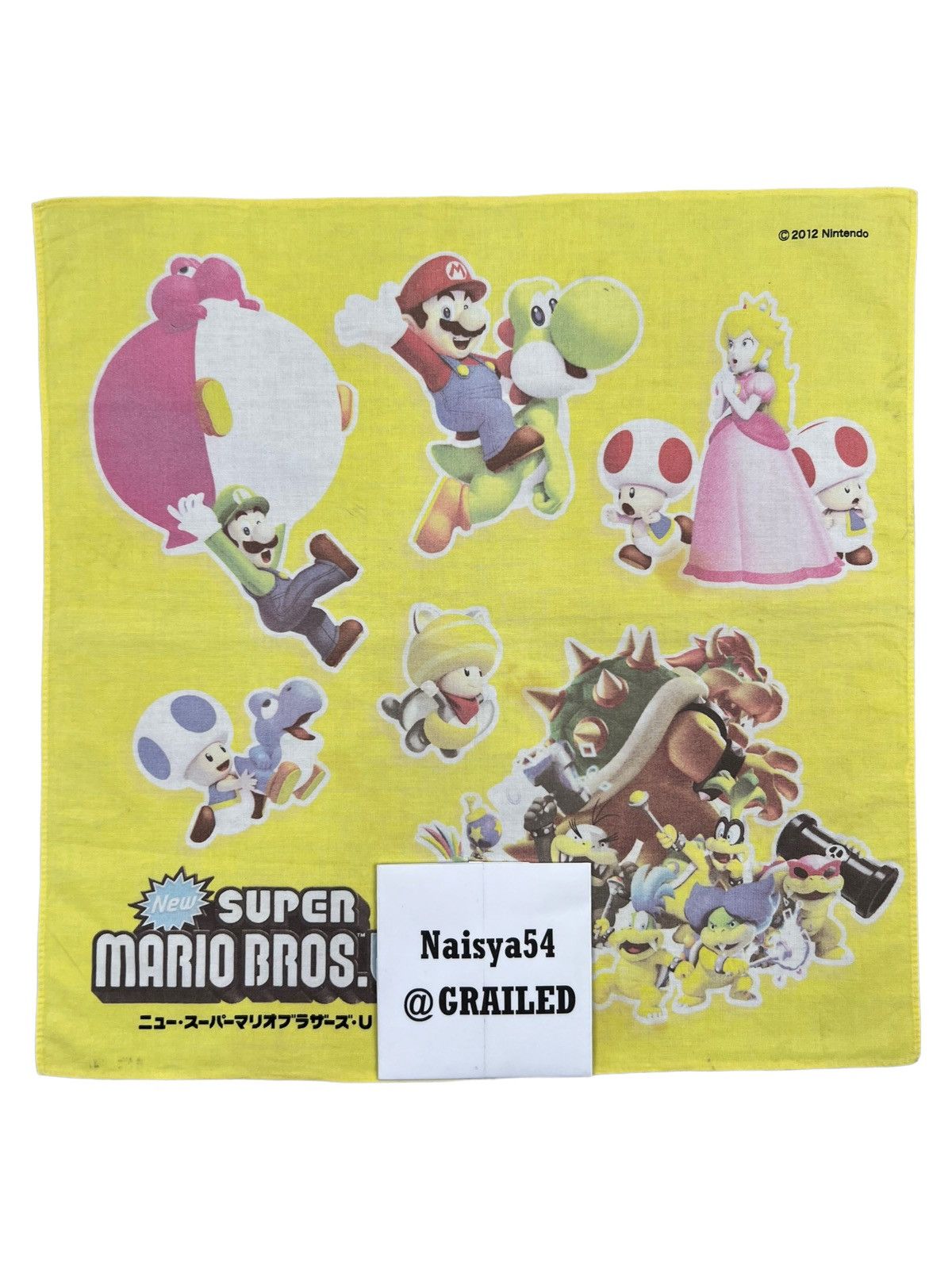 Japanese Brand Super Mario Handkerchief Neckerchief Bandana Pocketsquare Size ONE SIZE - 6 Thumbnail