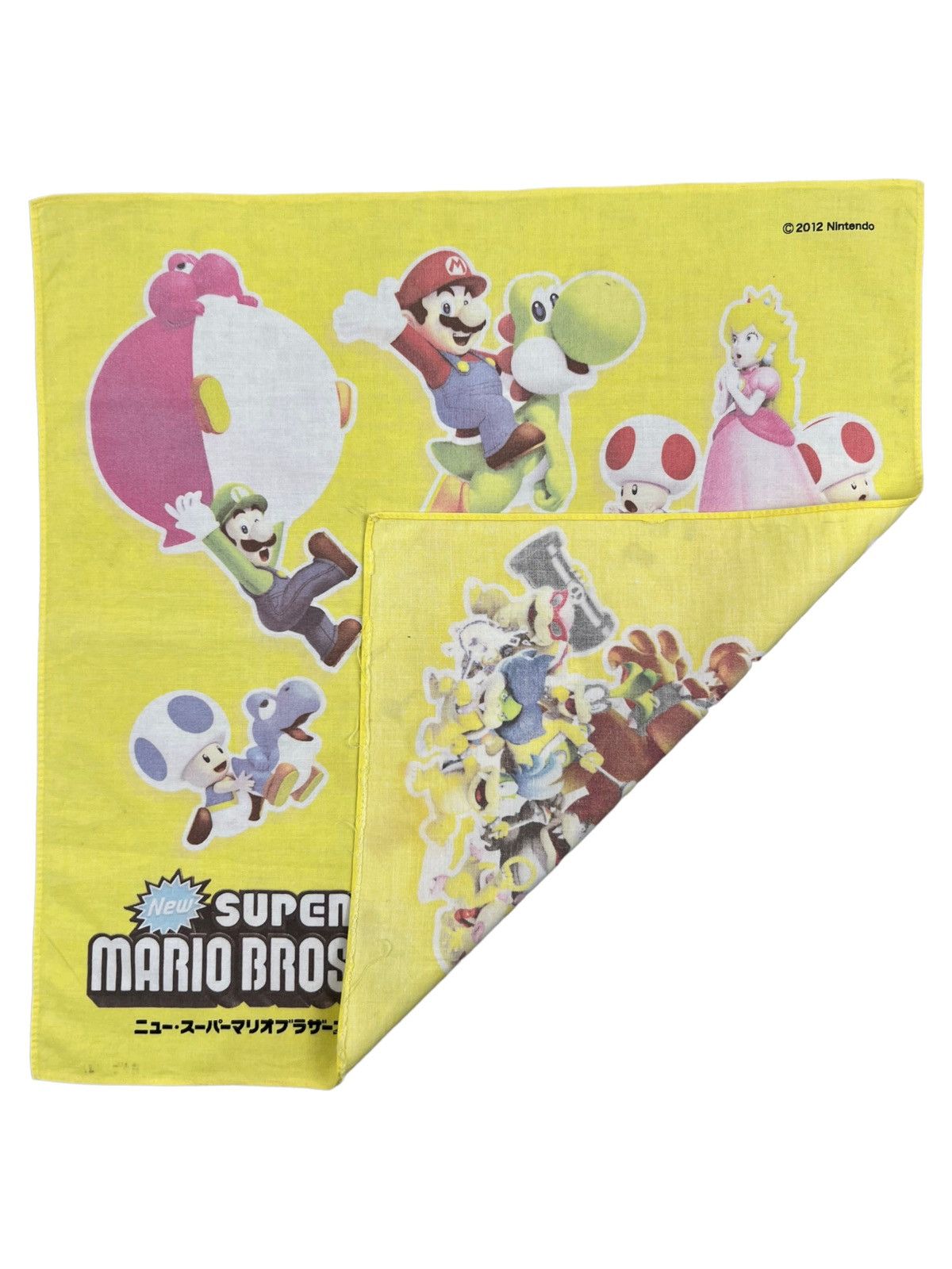 Japanese Brand Super Mario Handkerchief Neckerchief Bandana Pocketsquare Size ONE SIZE - 4 Thumbnail