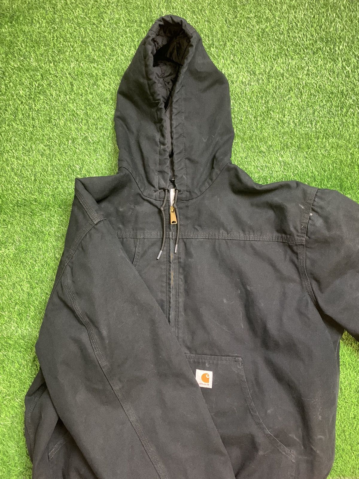Carhartt × Carhartt Wip × Vintage 90s Carhartt Work Jacket Black Size XL Size US XL / EU 56 / 4 - 2 Thumbnail