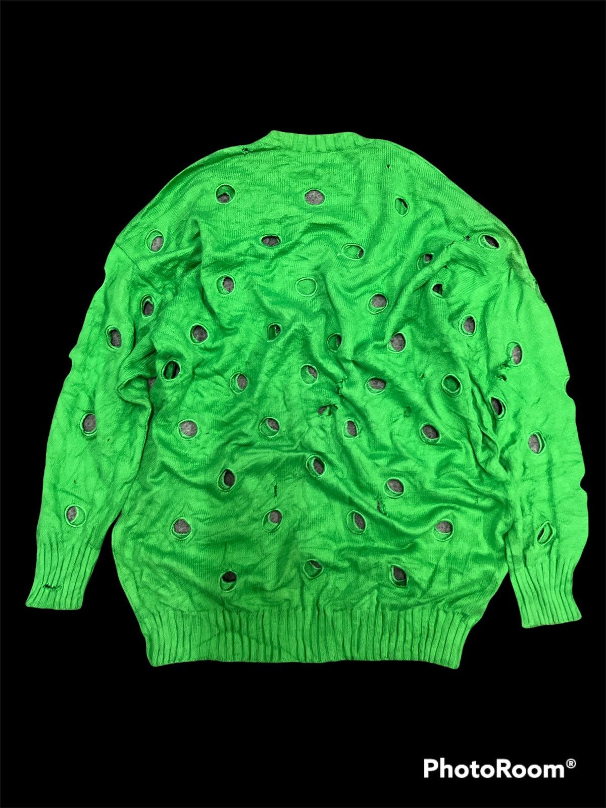Versace Thrashed versace V neck Cardigan Size US M / EU 48-50 / 2 - 2 Thumbnail