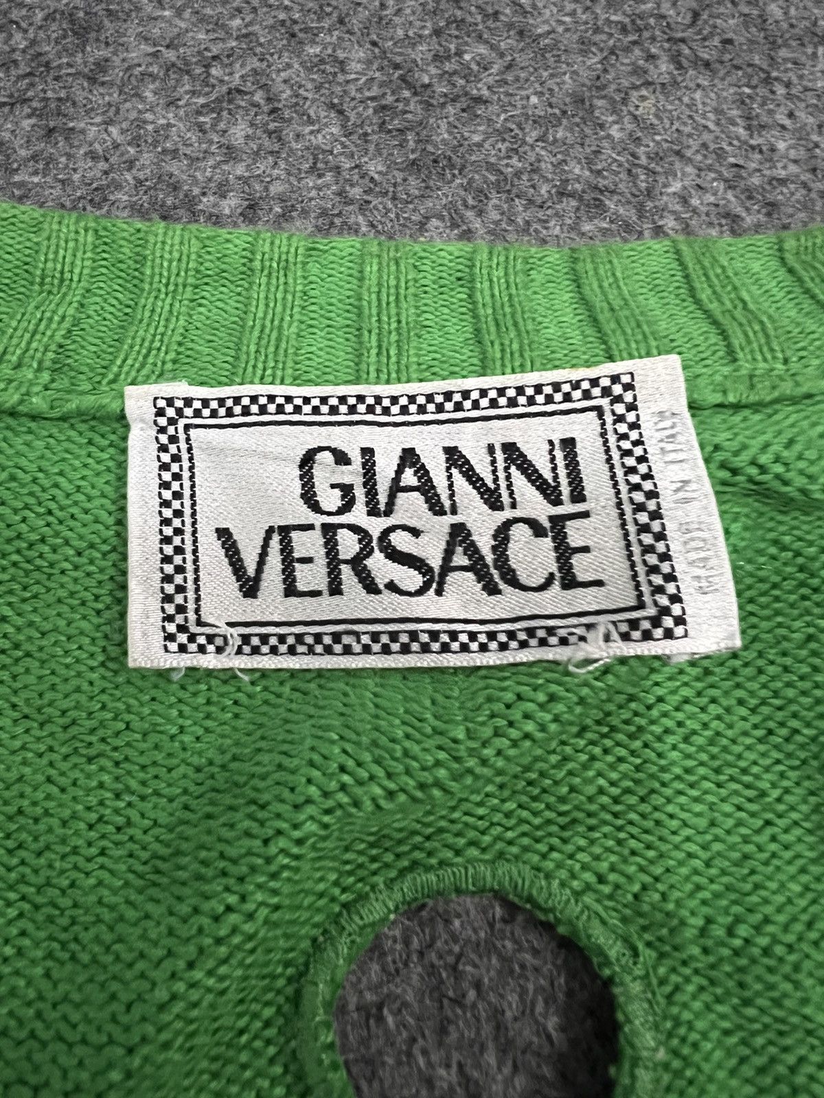 Versace Thrashed versace V neck Cardigan Size US M / EU 48-50 / 2 - 8 Thumbnail