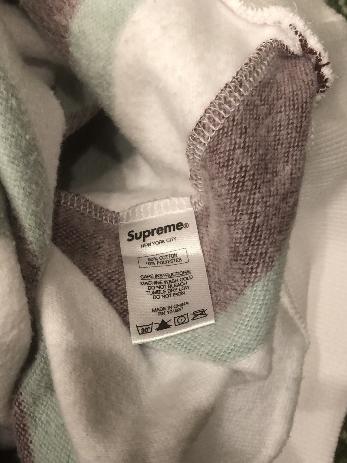 Supreme Supreme Vertical Striped Pique Crewneck Size US XL / EU 56 / 4 - 6 Thumbnail