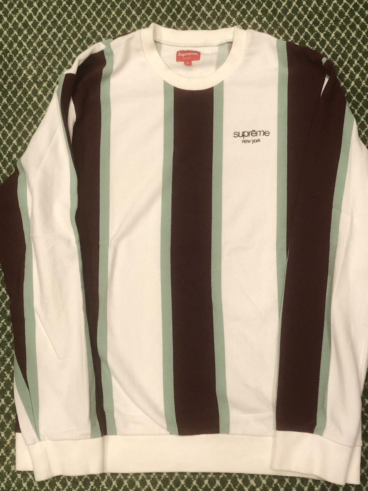 Supreme Supreme Vertical Striped Pique Crewneck Size US XL / EU 56 / 4 - 2 Thumbnail