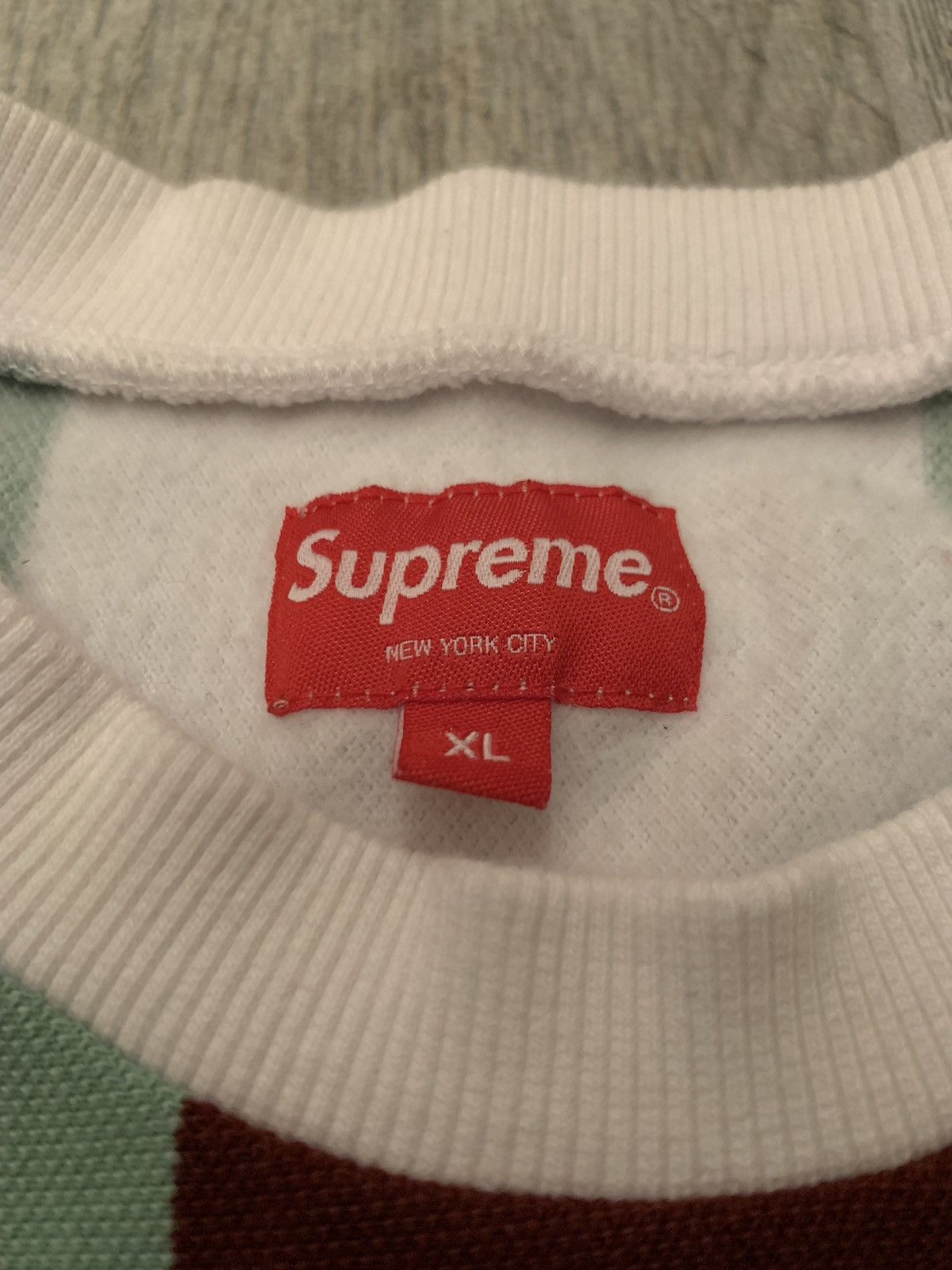 Supreme Supreme Vertical Striped Pique Crewneck Size US XL / EU 56 / 4 - 5 Thumbnail