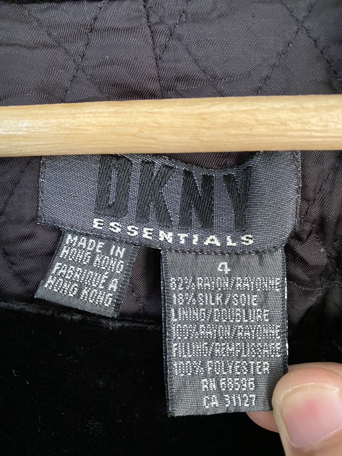 🔥LUXURY DKNY BLACK VELVET FABRIC BALMACAAN OVERCOAT