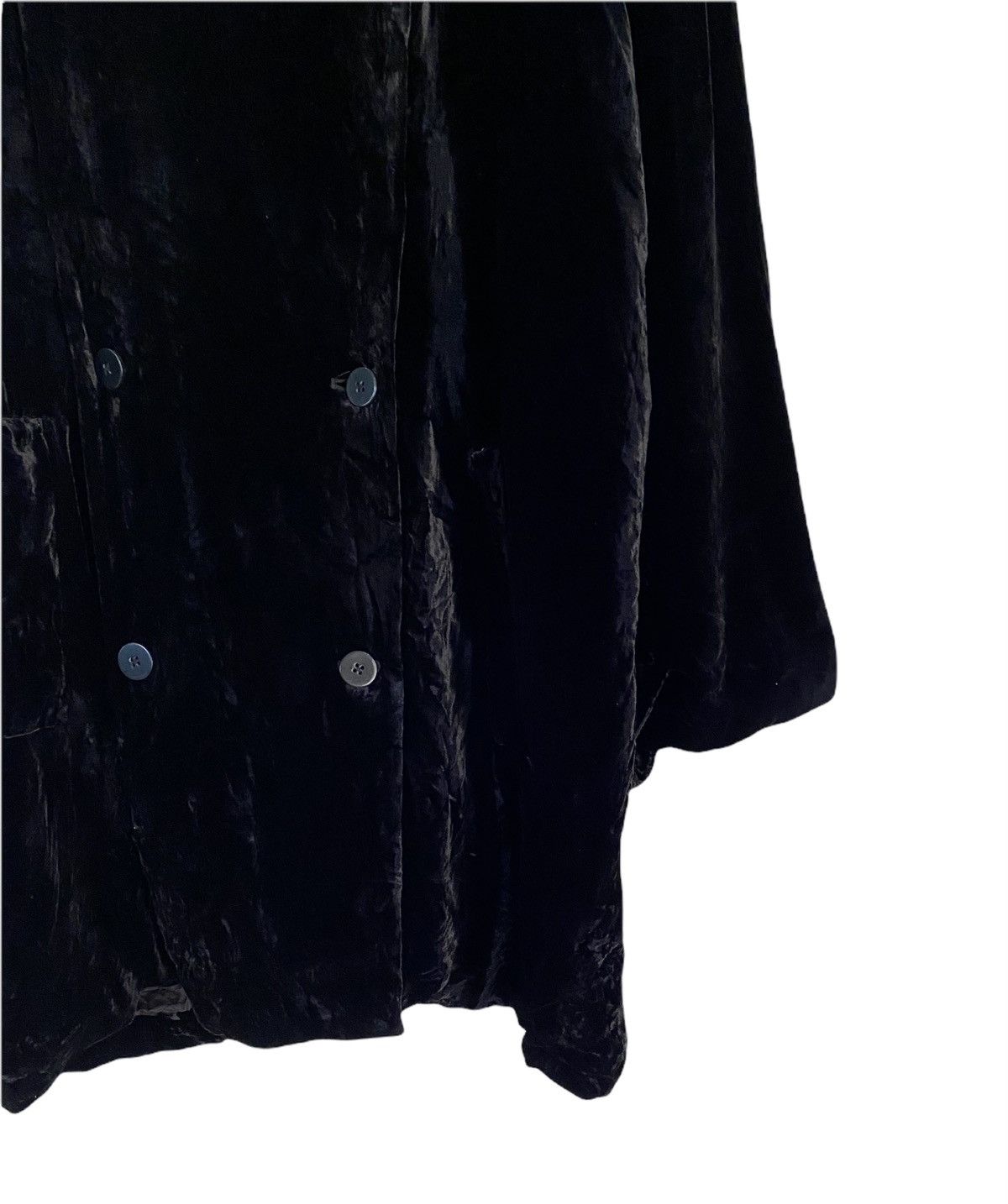 🔥LUXURY DKNY BLACK VELVET FABRIC BALMACAAN OVERCOAT