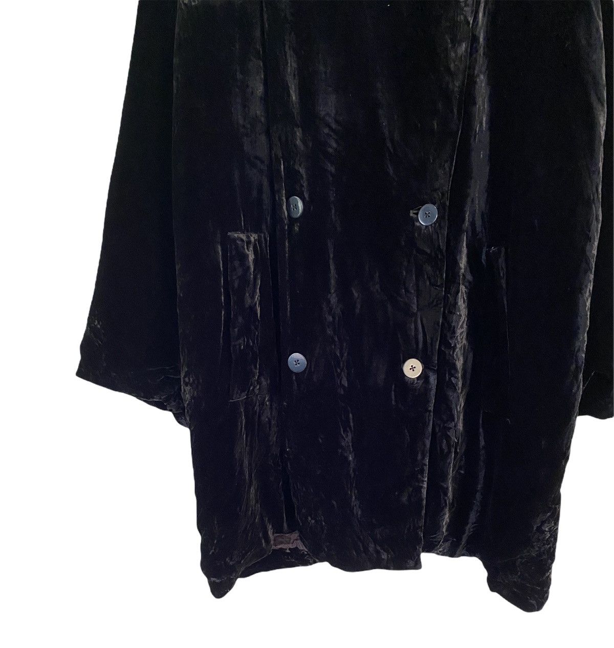 🔥LUXURY DKNY BLACK VELVET FABRIC BALMACAAN OVERCOAT
