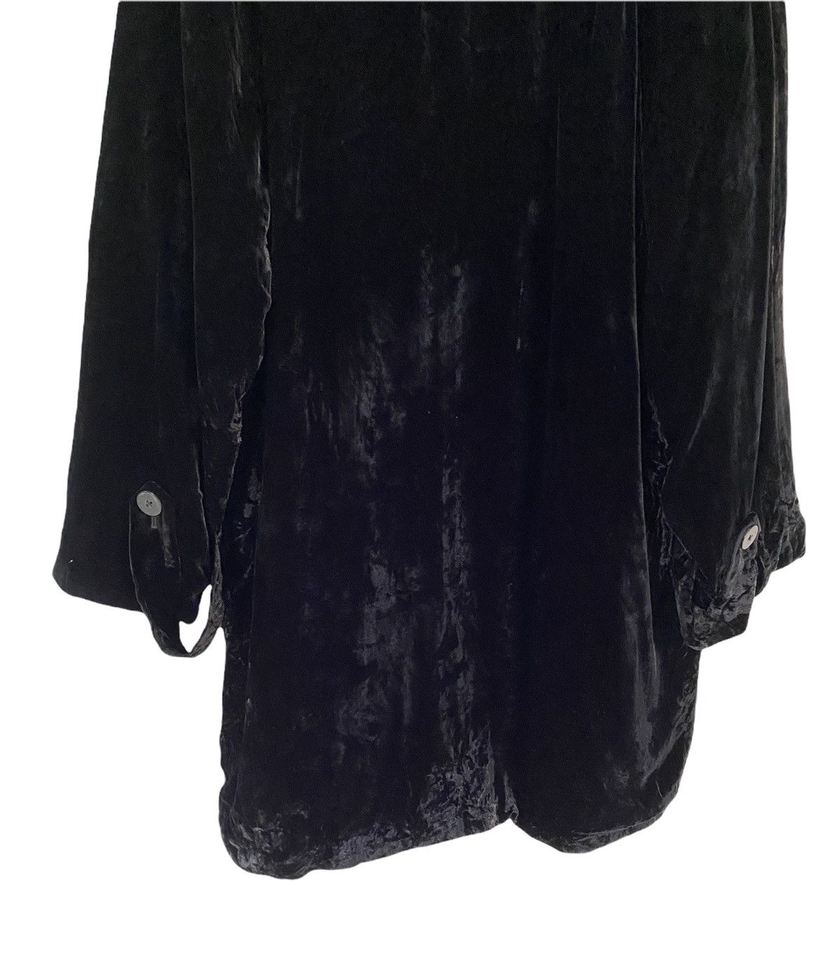 🔥LUXURY DKNY BLACK VELVET FABRIC BALMACAAN OVERCOAT