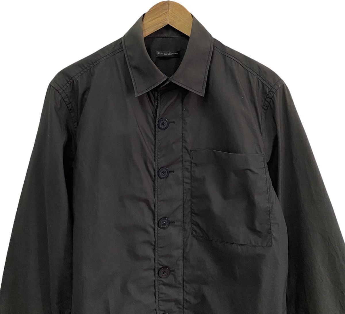 DKNY DONNA KARAN MINIMALIST BUTTON COLLAR JACKET Size US M / EU 48-50 / 2 - 2 Thumbnail