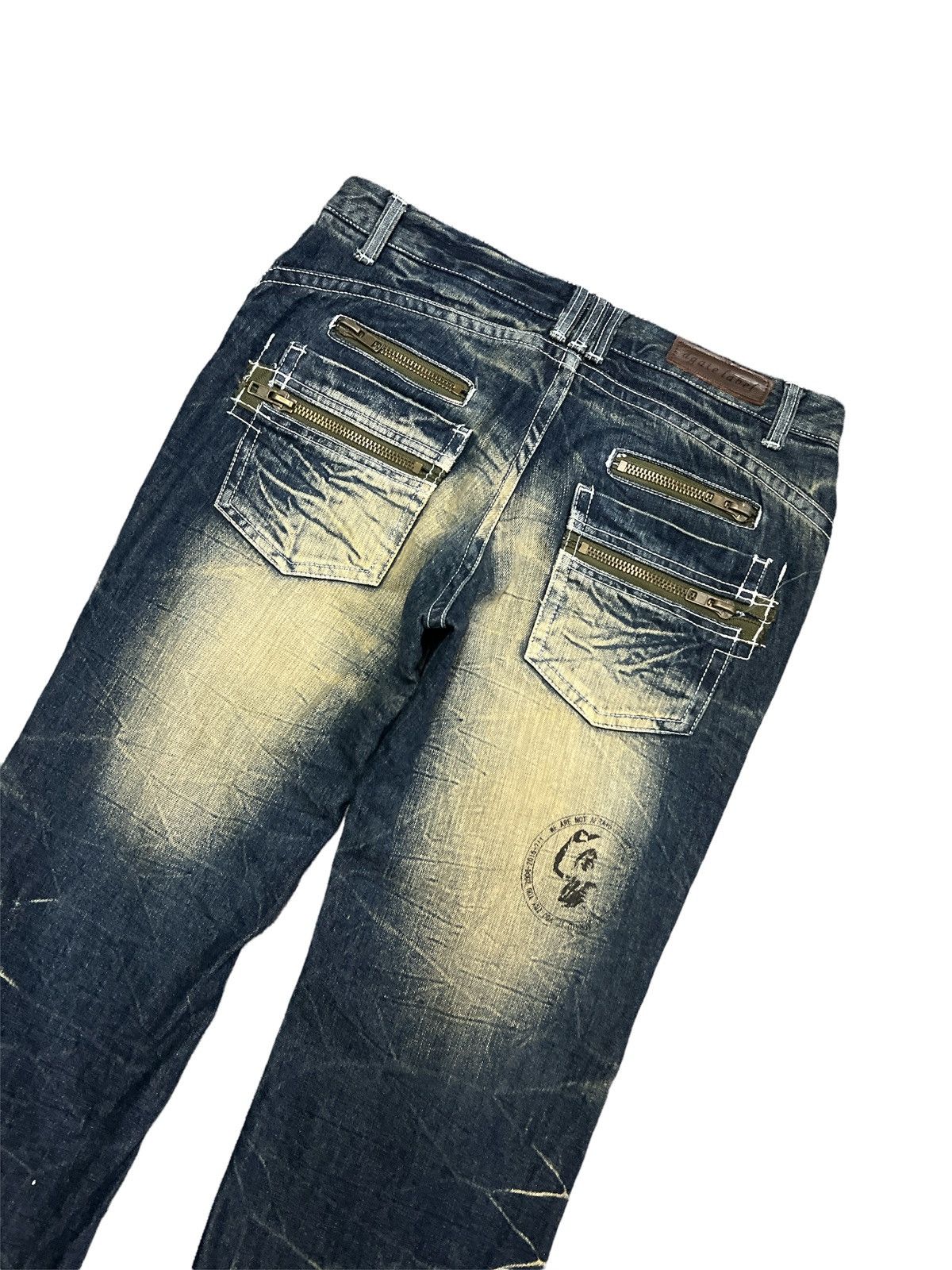 Japanese Brand × Rusty FLARED🔥AGATE LABEL RUSTY DISTRESSED DENIM PANTS Size US 32 / EU 48 - 7 Thumbnail