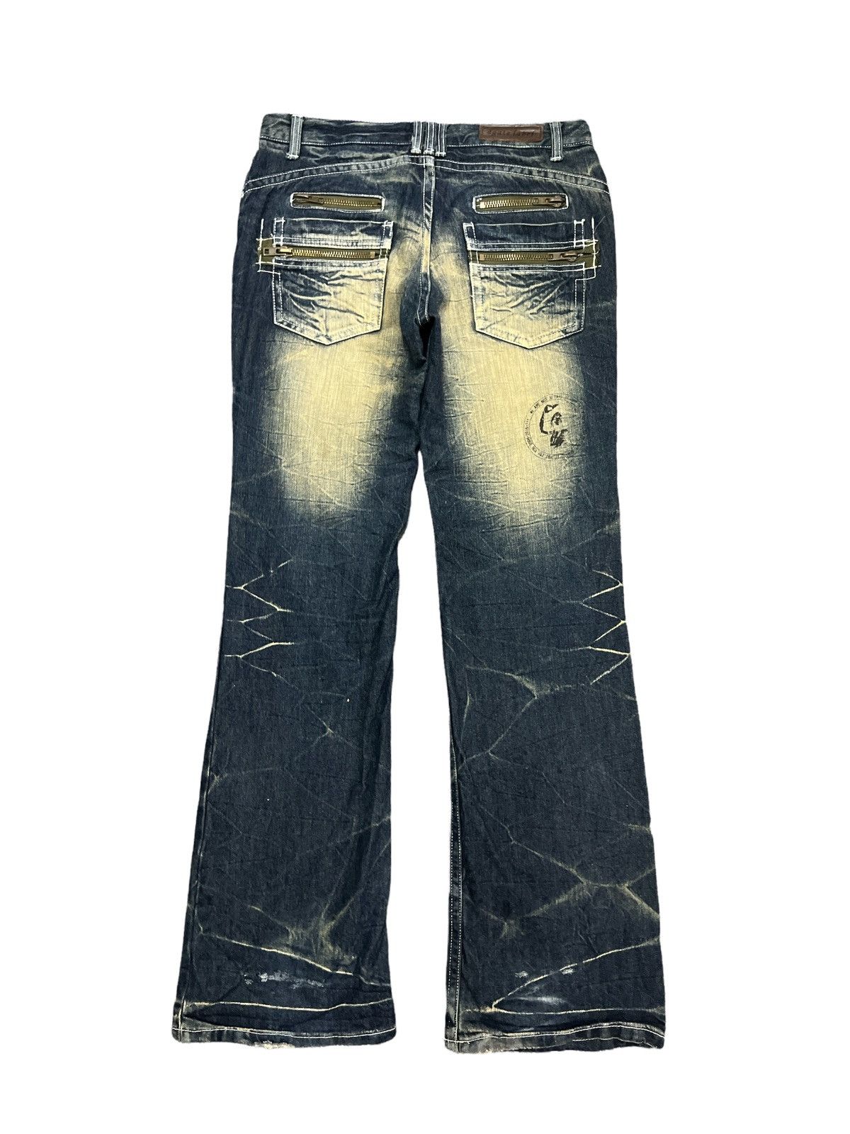 Japanese Brand × Rusty FLARED🔥AGATE LABEL RUSTY DISTRESSED DENIM PANTS Size US 32 / EU 48 - 6 Thumbnail