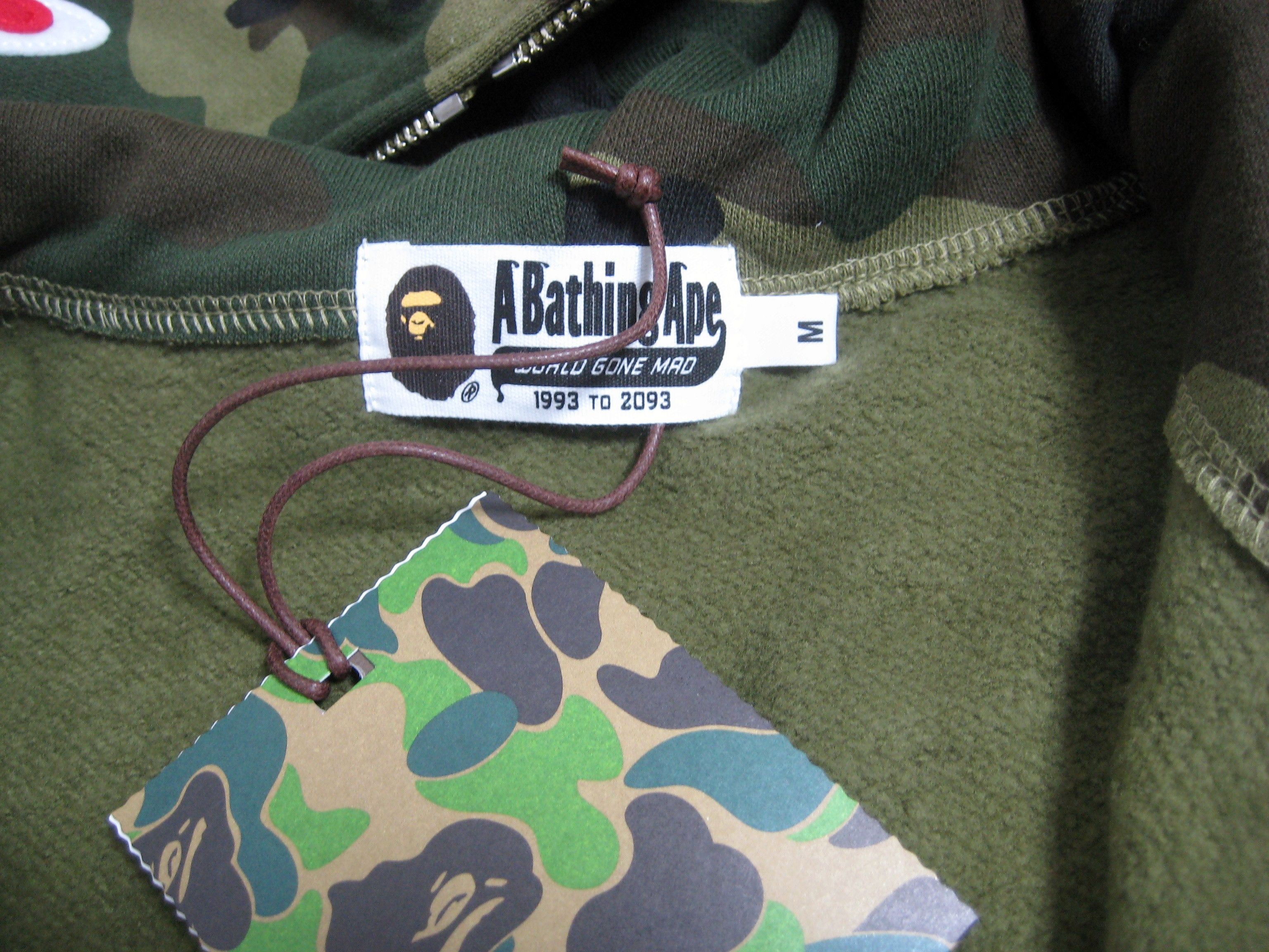 Bape WOODLAND CAMO 2ND SHARK FULL ZIP HOODIE Size US M / EU 48-50 / 2 - 9 Thumbnail