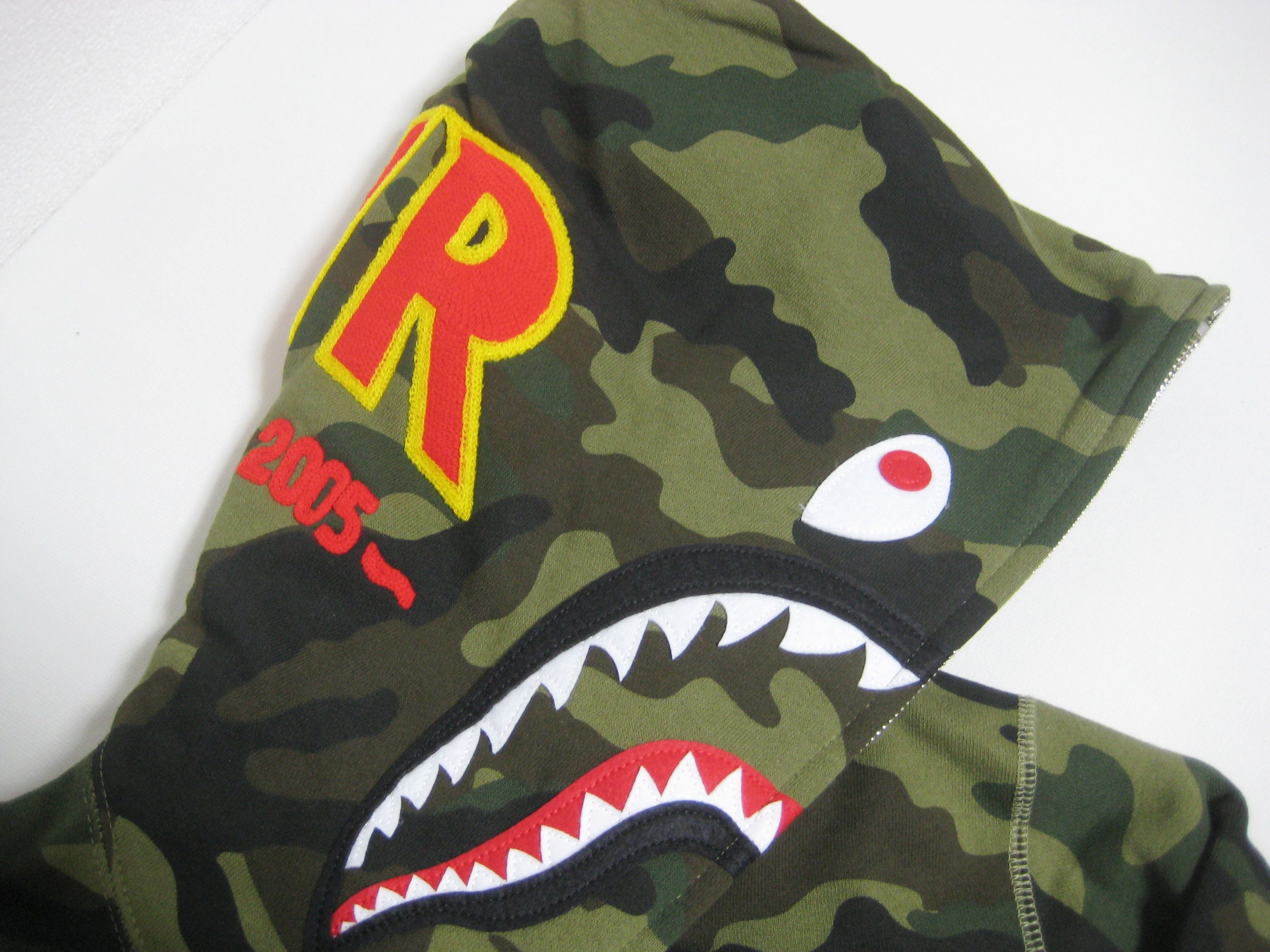 Bape WOODLAND CAMO 2ND SHARK FULL ZIP HOODIE Size US M / EU 48-50 / 2 - 2 Thumbnail