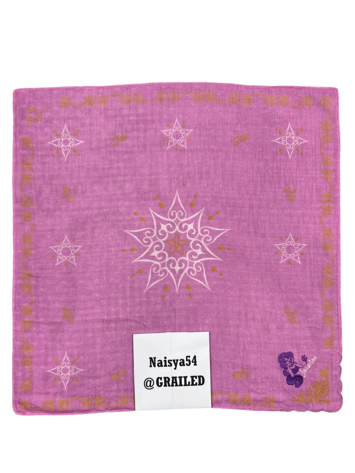 Disney Jasmine Aladdin Handkerchief Neckerchief Pocketsquare Size ONE SIZE - 6 Thumbnail