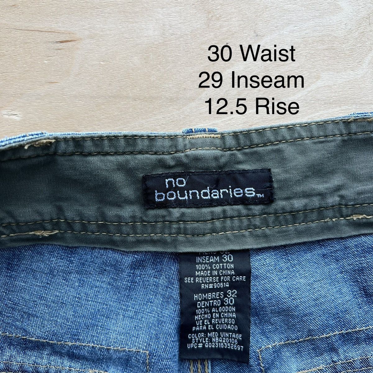 Vintage Vintage No Boundaries Cargo Jeans 30 Baggy Skater Streetwear Size US 30 / EU 46 - 4 Thumbnail
