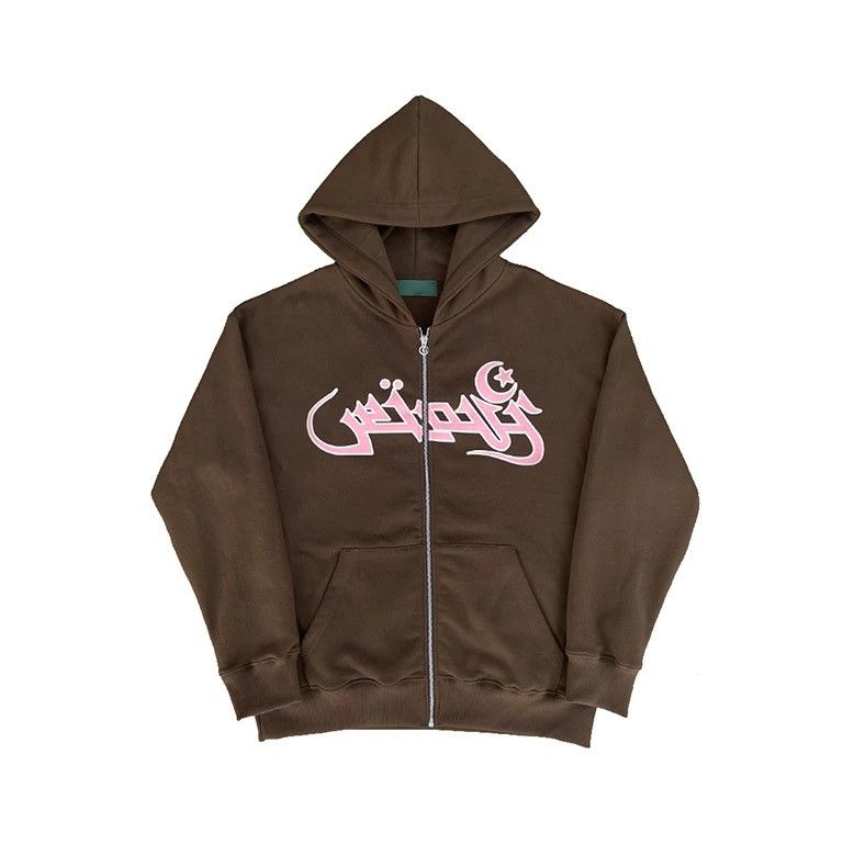 Japanese Brand LAST DROP EVER EVER Velour Scars Pink Contrast Zipper Hoodie Size US M / EU 48-50 / 2 - 3 Thumbnail