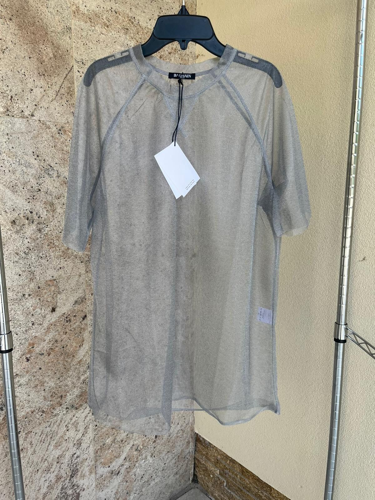 Balmain Q.2 / See Through Short Sleeve Shirt in See Through Size US M / EU 48-50 / 2 - 1 Thumbnail