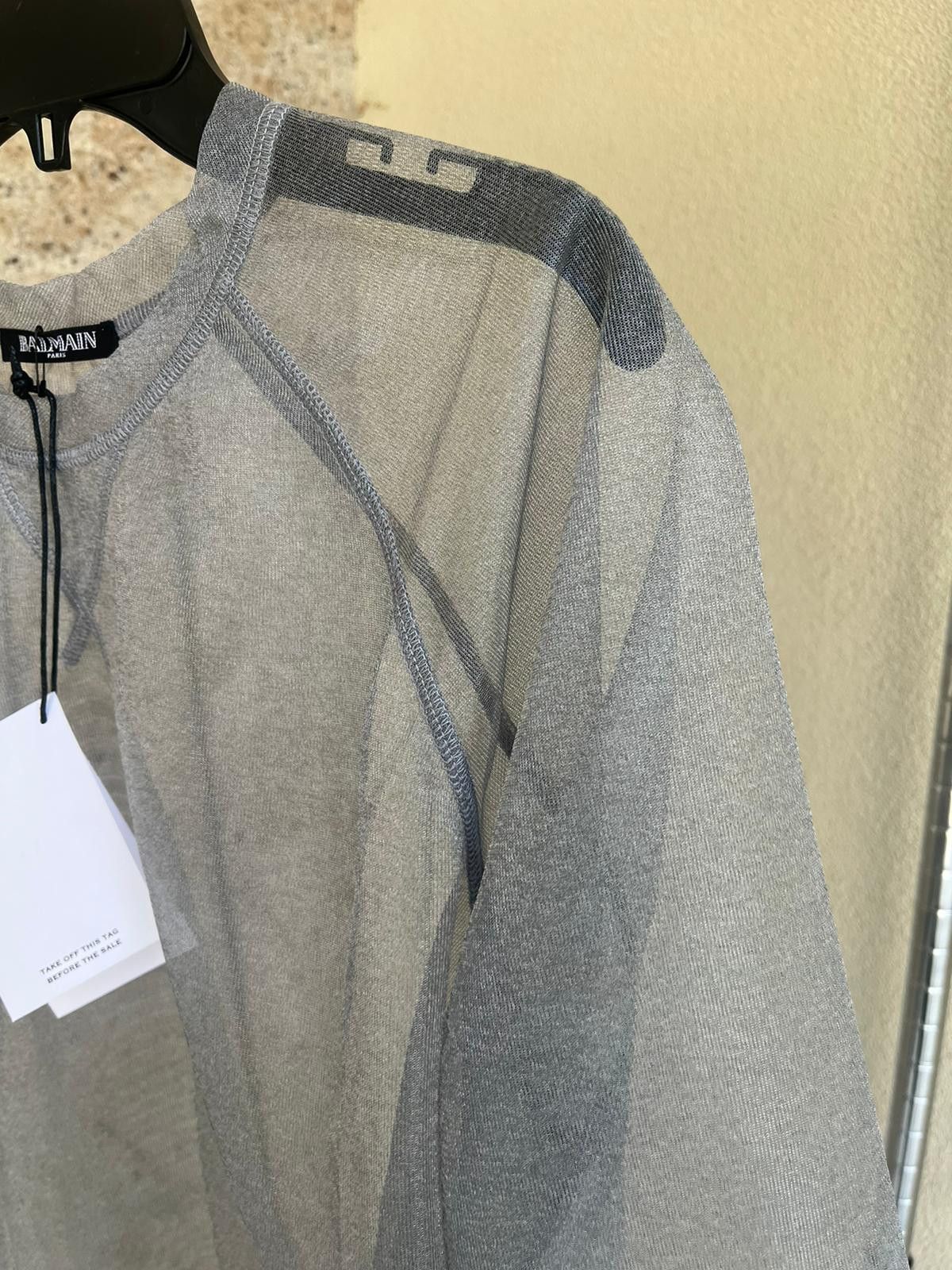 Balmain Q.2 / See Through Short Sleeve Shirt in See Through Size US M / EU 48-50 / 2 - 9 Thumbnail