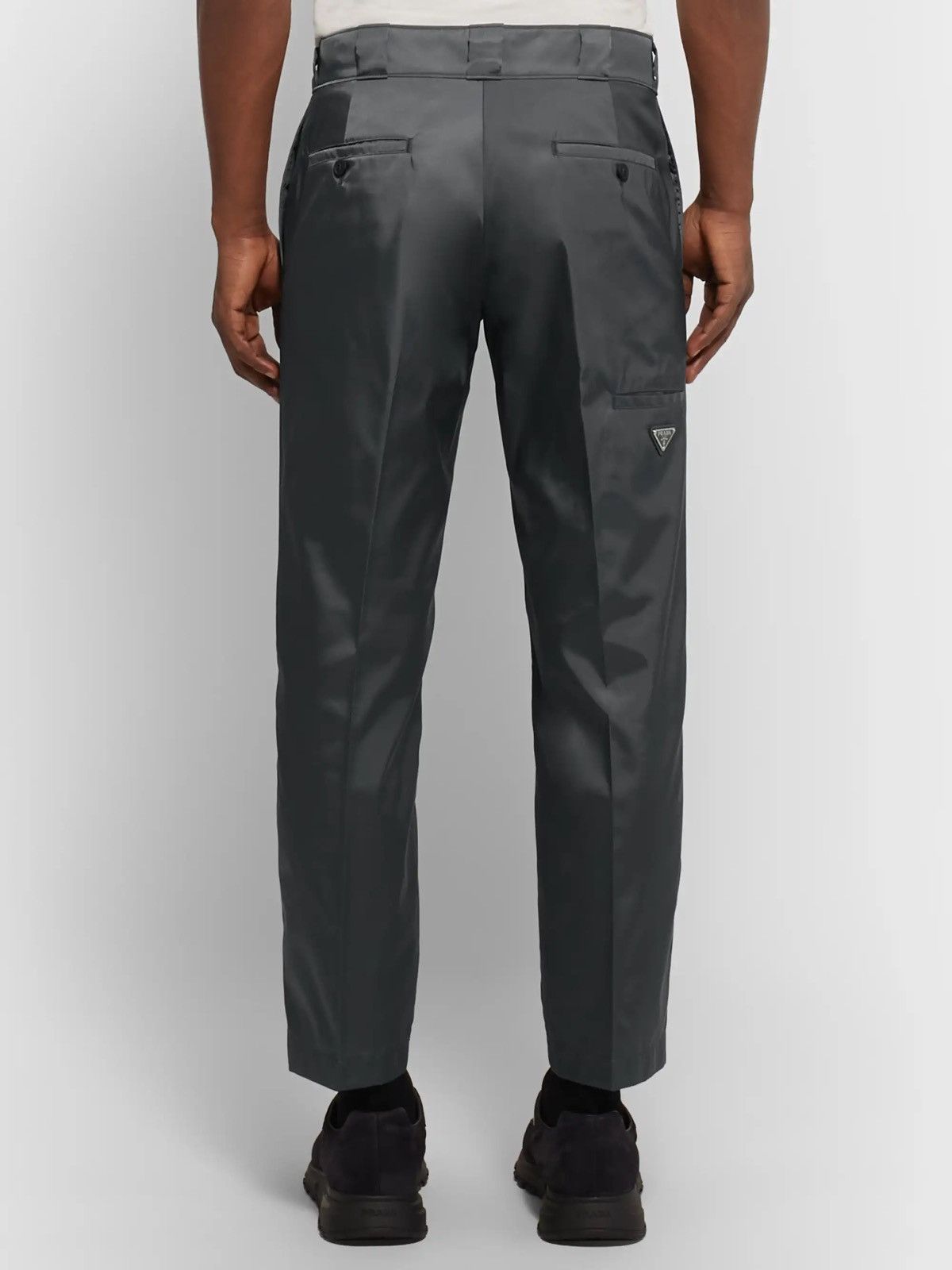 Prada Prada Nylon Gabardine Cropped Trousers Grailed