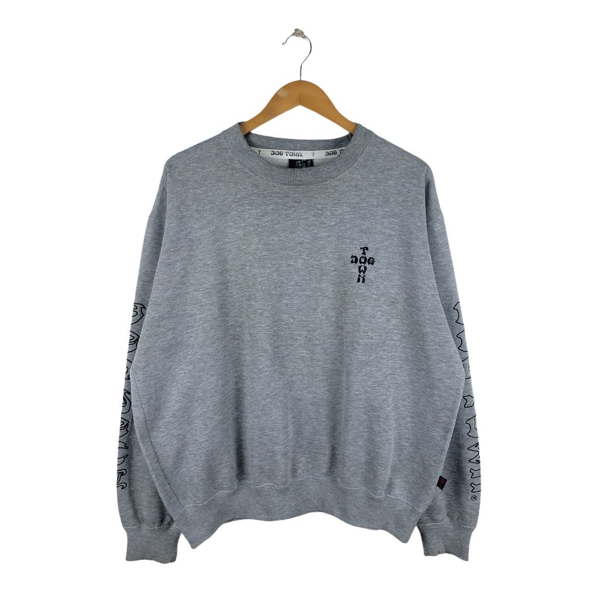 image of Vintage Dogtown Black Dragon Sweatshirt in Grey, Men's (Size XL)
