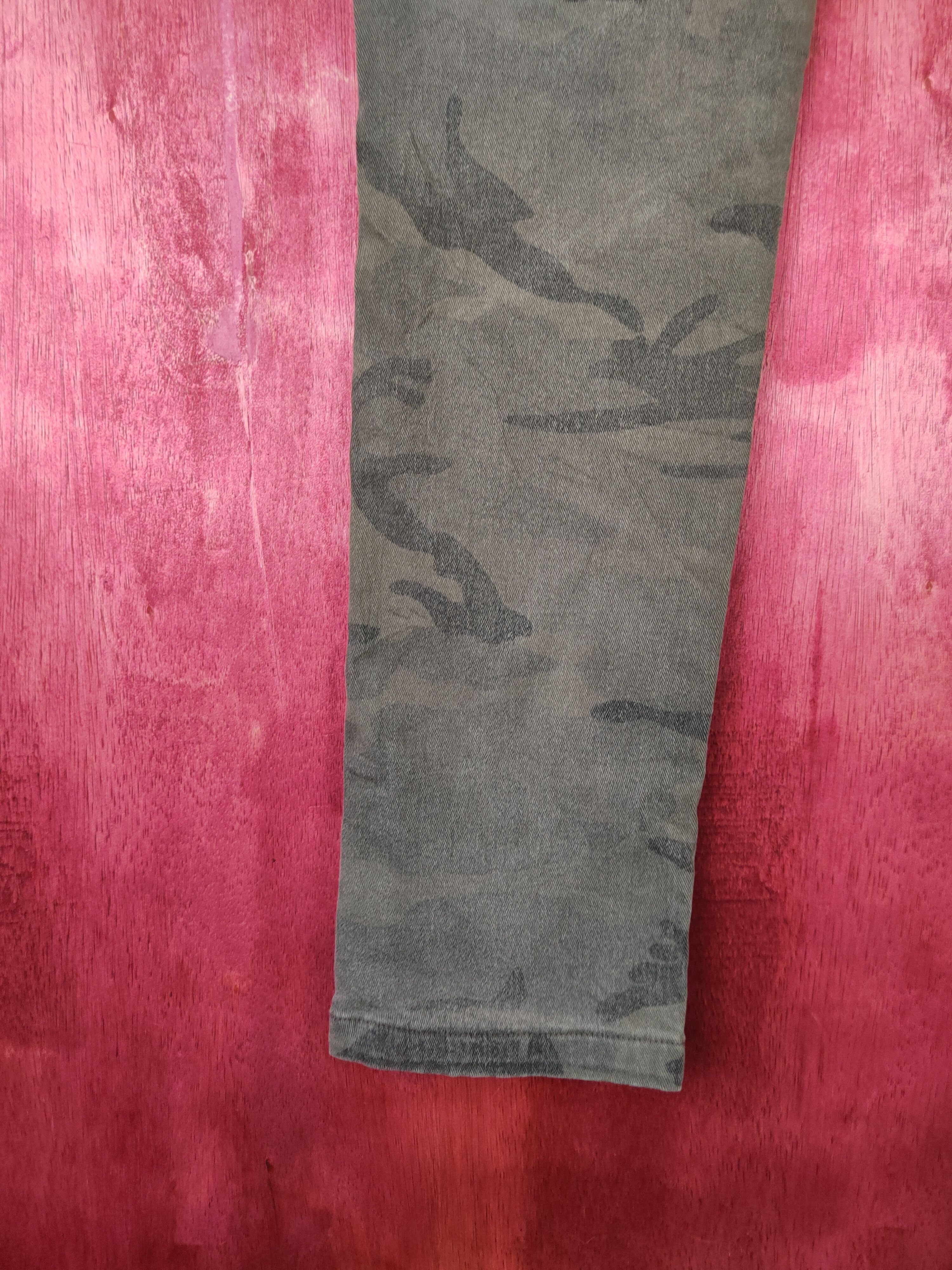 Japanese Brand Japan camo military skinny Faded Dark Green cargo Denim#S569 Size 29" - 9 Thumbnail