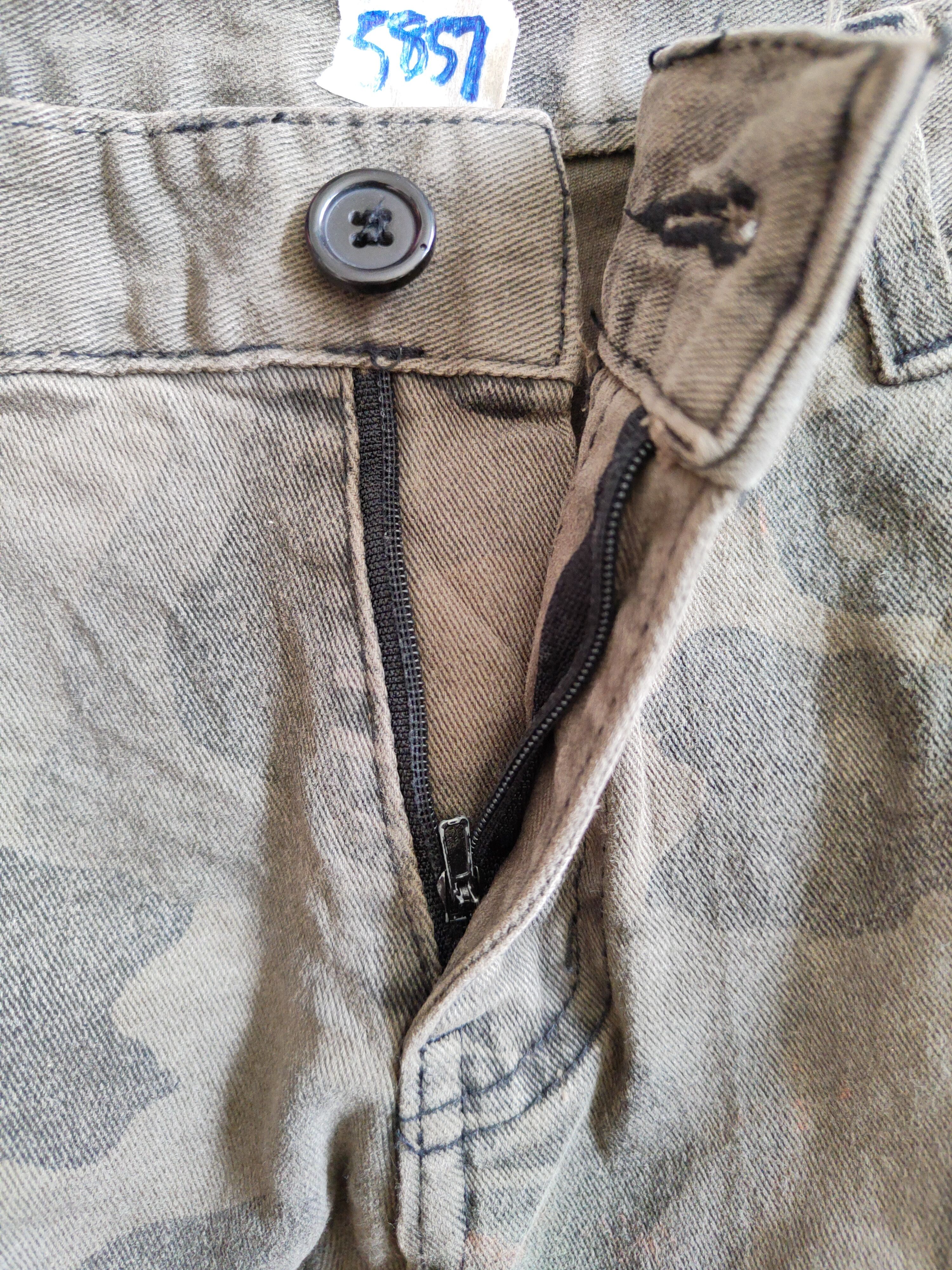 Japanese Brand Japan camo military skinny Faded Dark Green cargo Denim#S569 Size 29" - 12 Thumbnail