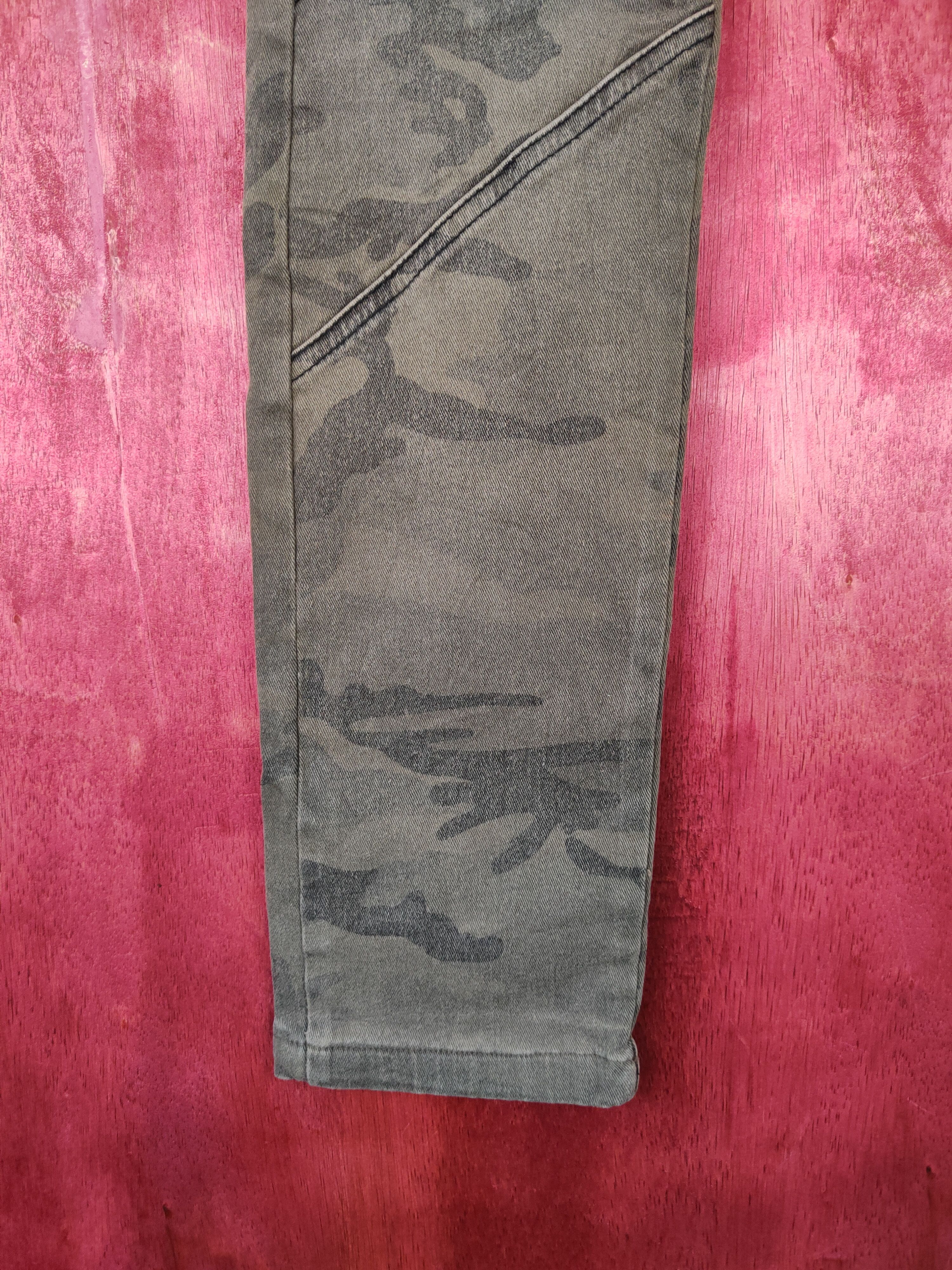 Japanese Brand Japan camo military skinny Faded Dark Green cargo Denim#S569 Size 29" - 4 Thumbnail