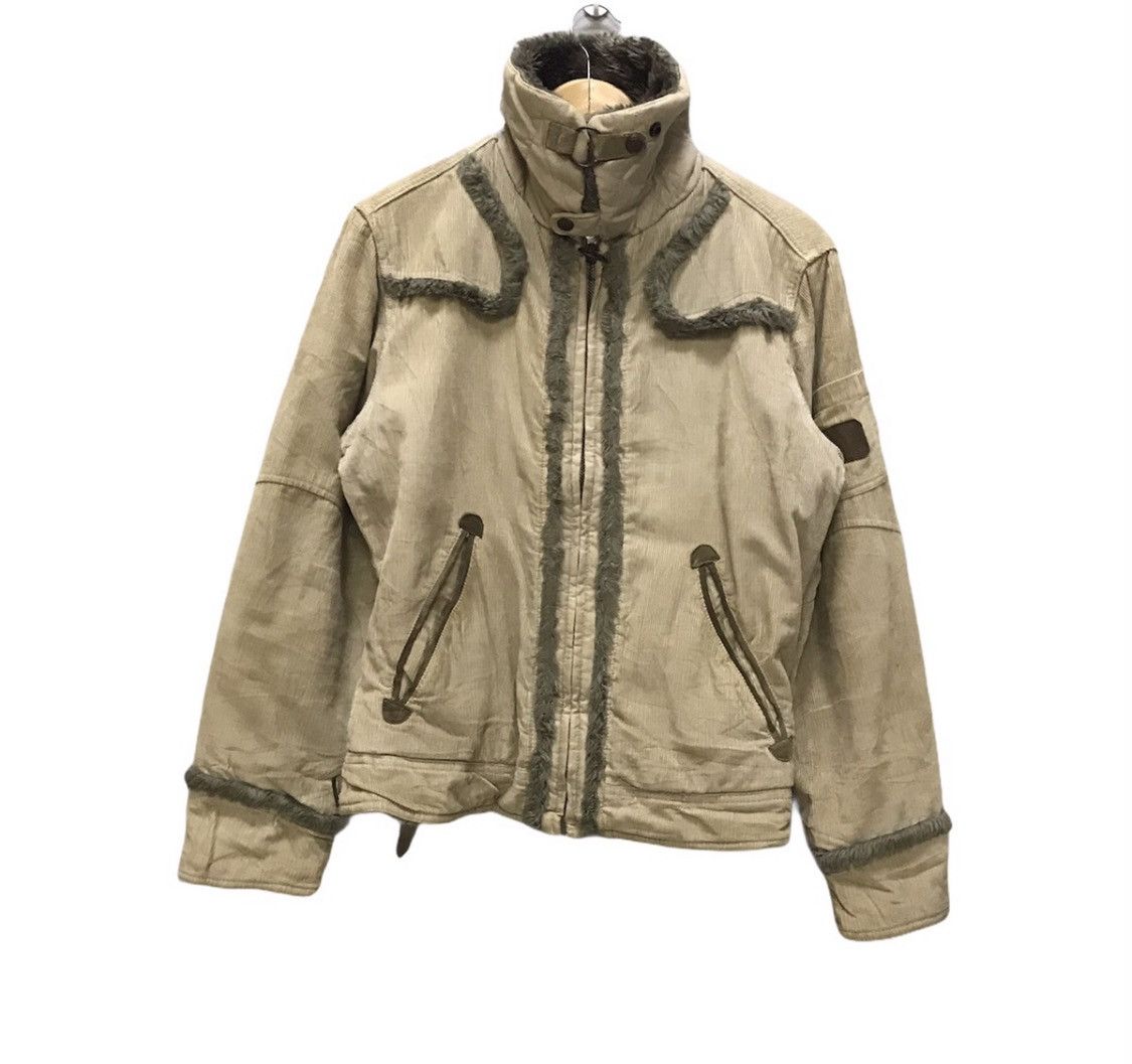 image of Diesel Qouldroy Sherpa Jacket Zipper Up in Light Brown, Men's (Size Small)