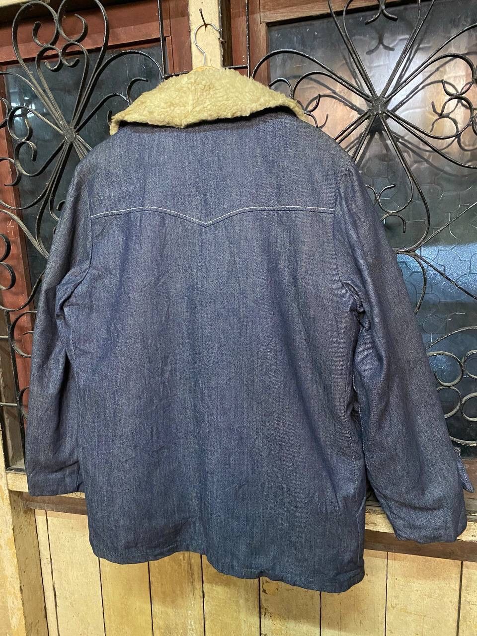 Japanese Brand VINTAGE SHANHOUSE DENIM AND SHEARLING COAT Size US XL / EU 56 / 4 - 8 Thumbnail