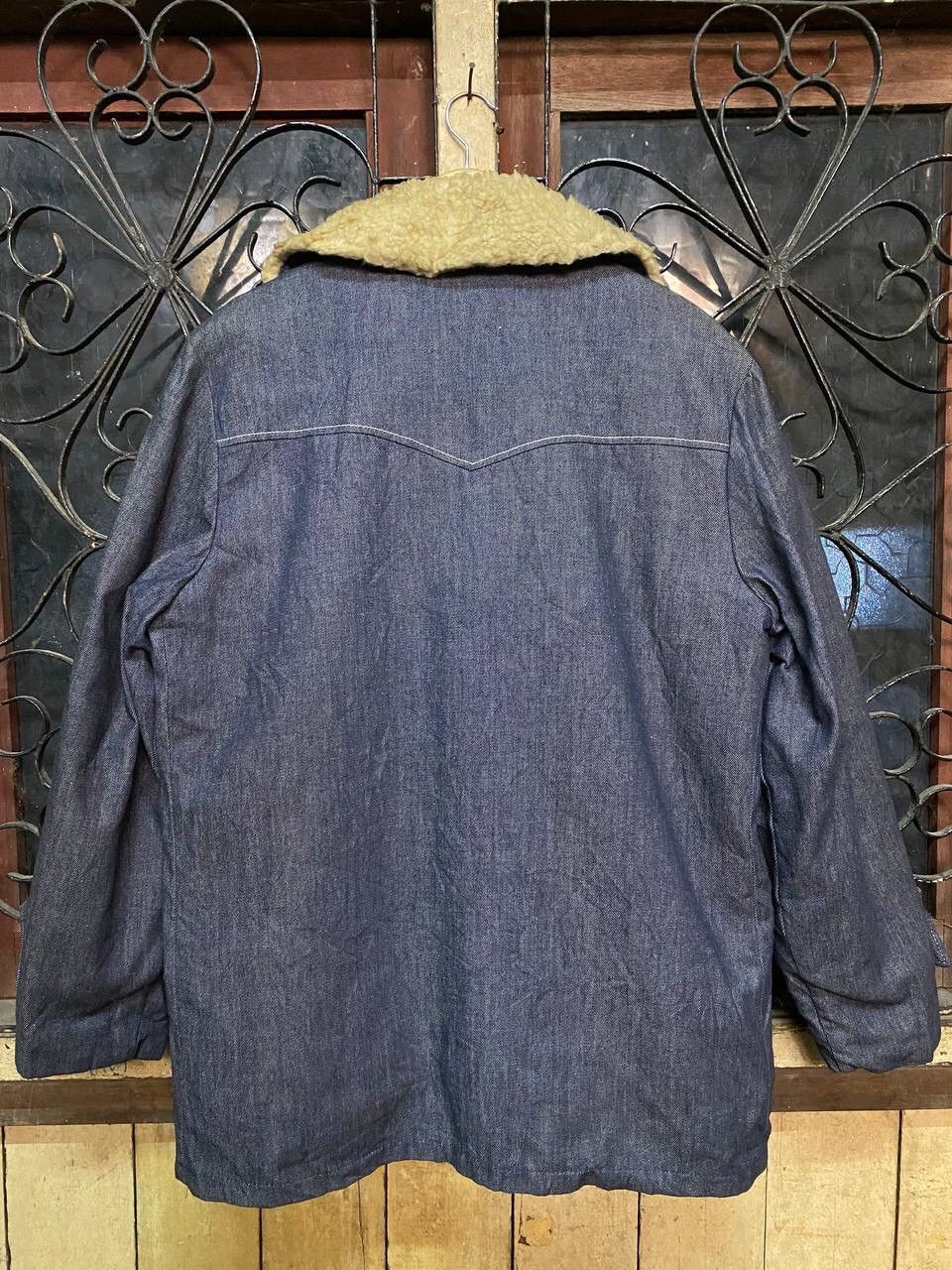 Japanese Brand VINTAGE SHANHOUSE DENIM AND SHEARLING COAT Size US XL / EU 56 / 4 - 6 Thumbnail