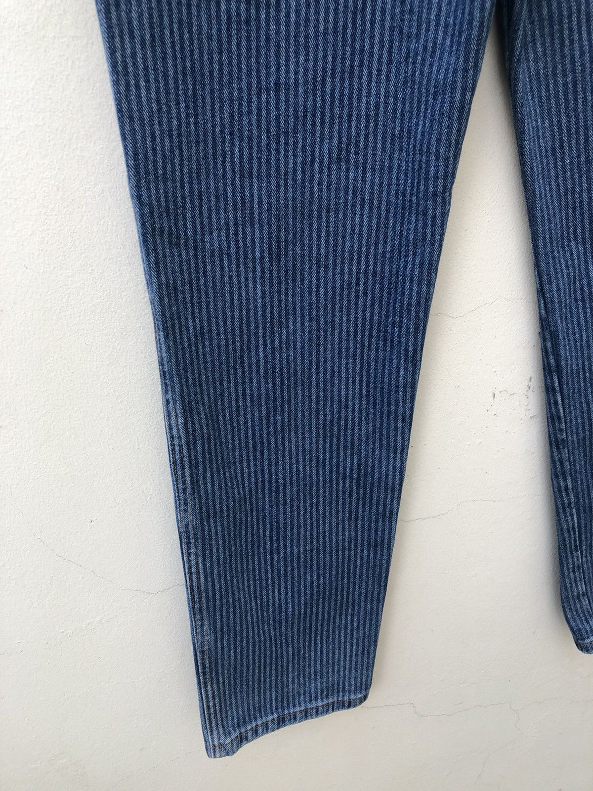 Versace × Vintage Vintage 90s Versace Sport Made in Italy Striped Denim Jeans Size US 29 - 18 Thumbnail