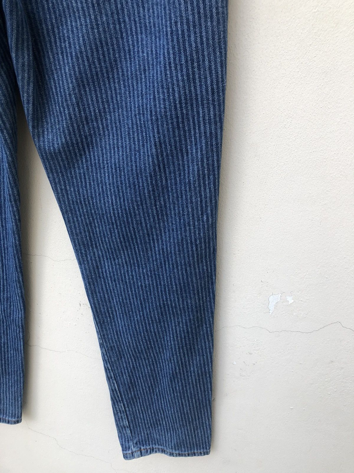Versace × Vintage Vintage 90s Versace Sport Made in Italy Striped Denim Jeans Size US 29 - 22 Thumbnail