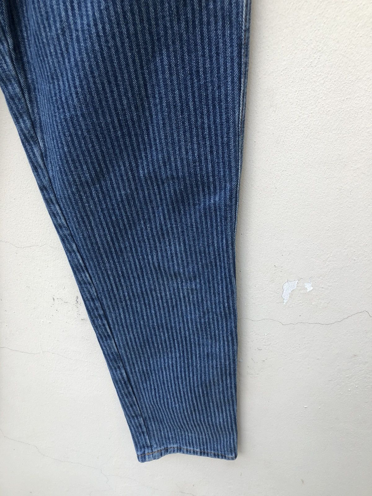 Versace × Vintage Vintage 90s Versace Sport Made in Italy Striped Denim Jeans Size US 29 - 13 Thumbnail