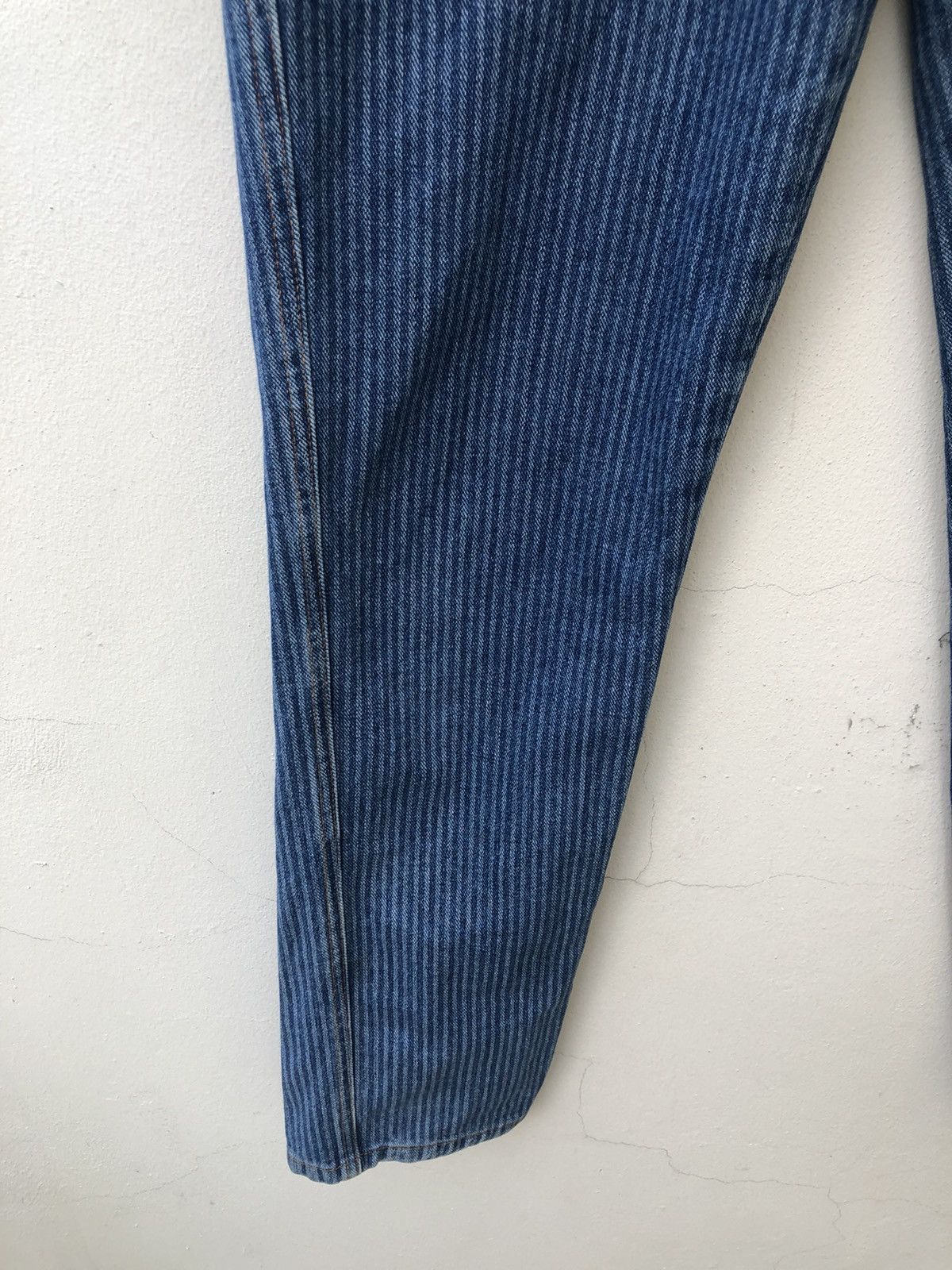 Versace × Vintage Vintage 90s Versace Sport Made in Italy Striped Denim Jeans Size US 29 - 11 Thumbnail