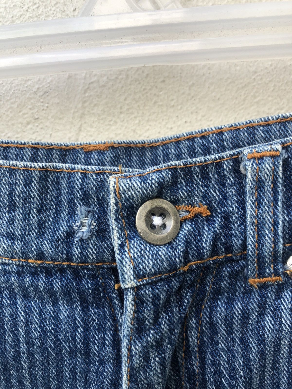 Versace × Vintage Vintage 90s Versace Sport Made in Italy Striped Denim Jeans Size US 29 - 7 Thumbnail