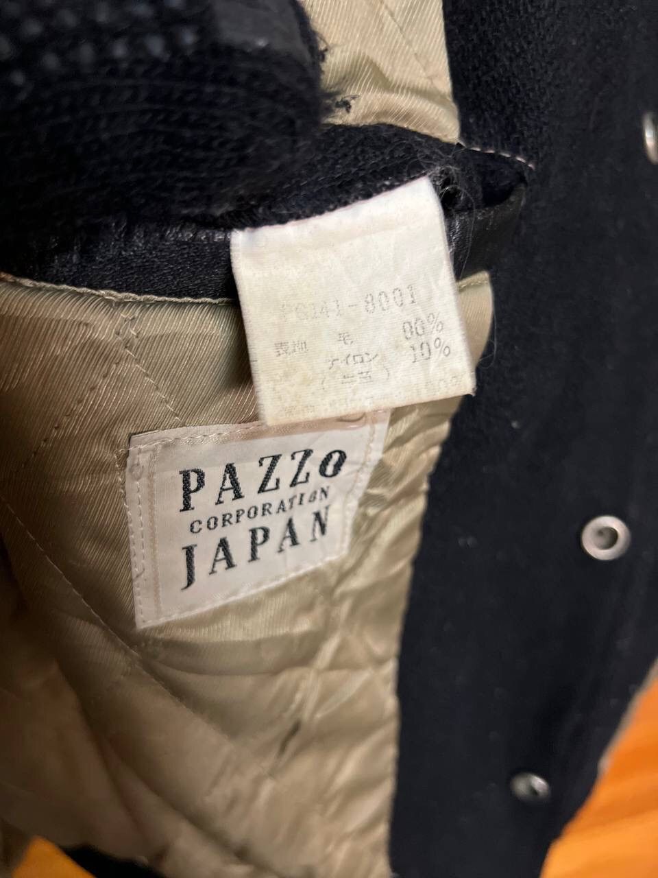 Vintage VINTAGE EMBROIDERED PAZZO JAPAN WOOL LEATHER VARSITY JACKET Size US L / EU 52-54 / 3 - 19 Thumbnail