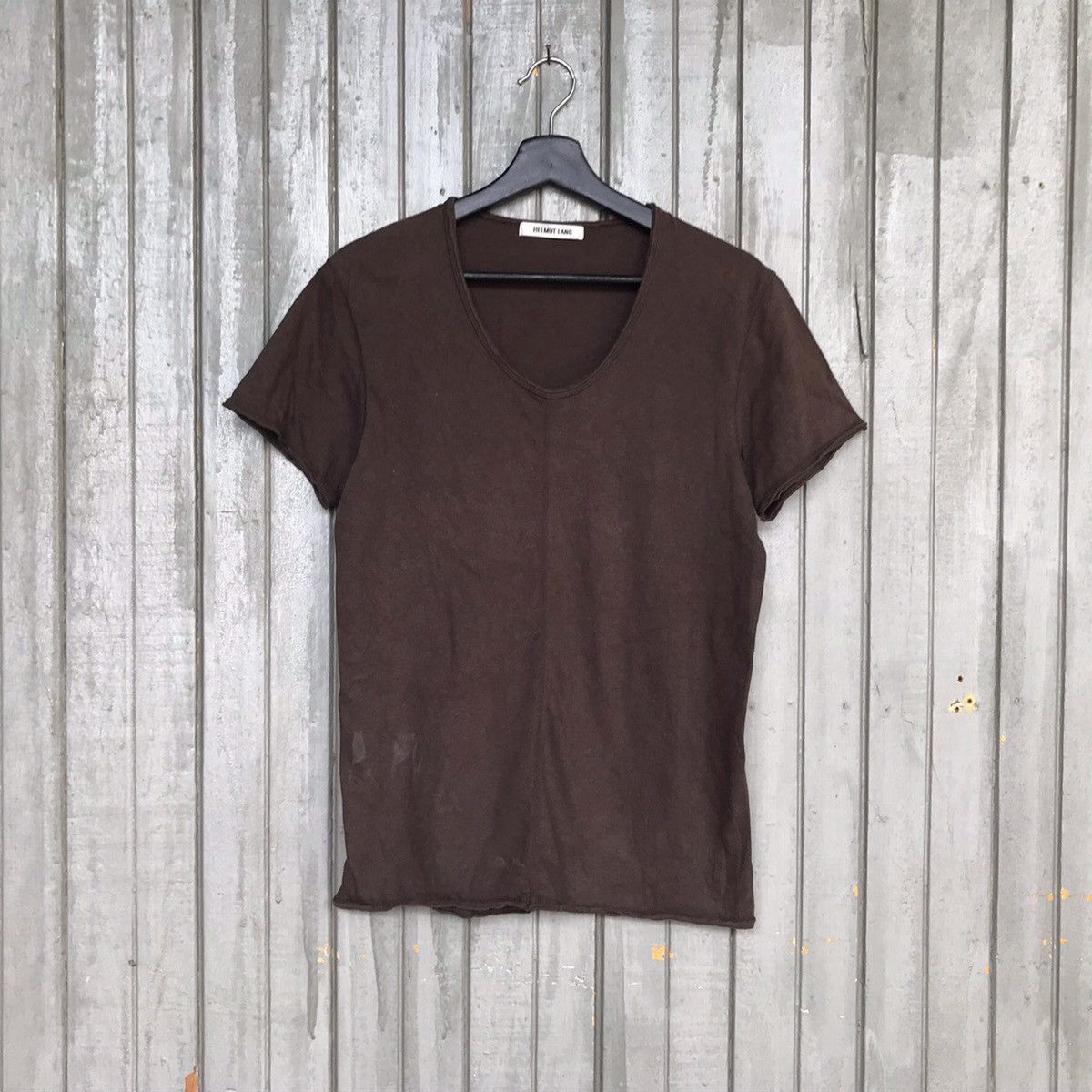 Designer × Helmut Lang Helmut lang v-neck plain tees Size US M / EU 48-50 / 2 - 2 Thumbnail