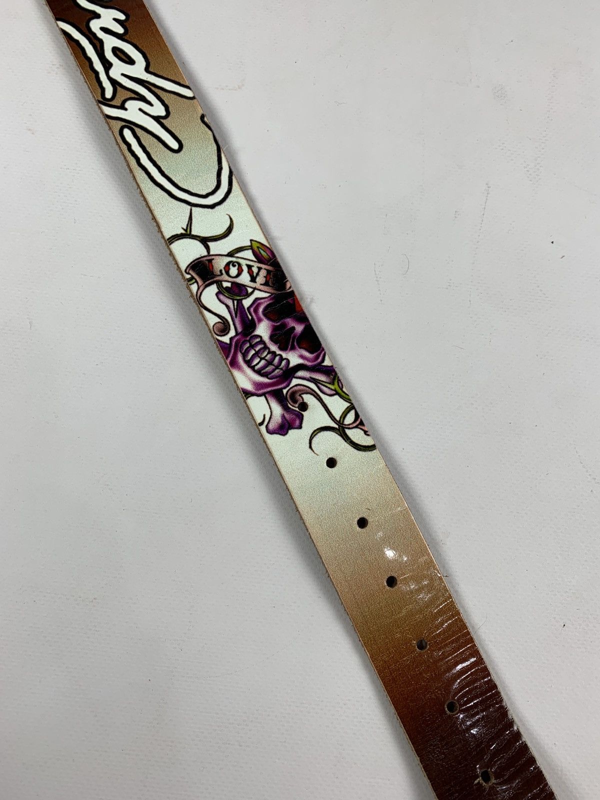 Christian Audigier Vintage Ed Hardy By Christian Audigier Love Leather Belt Y2K Size ONE SIZE - 9 Thumbnail