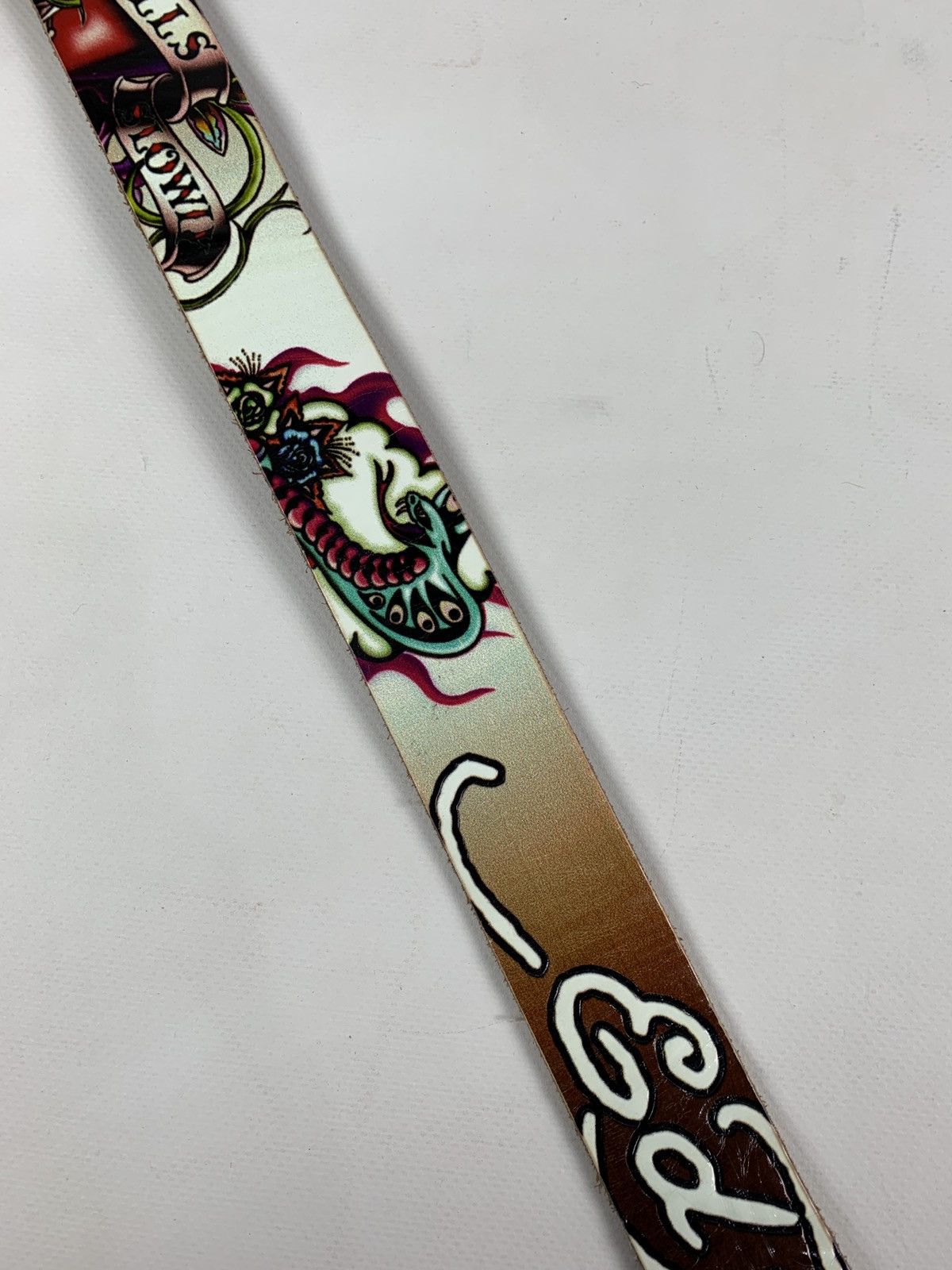Christian Audigier Vintage Ed Hardy By Christian Audigier Love Leather Belt Y2K Size ONE SIZE - 7 Thumbnail