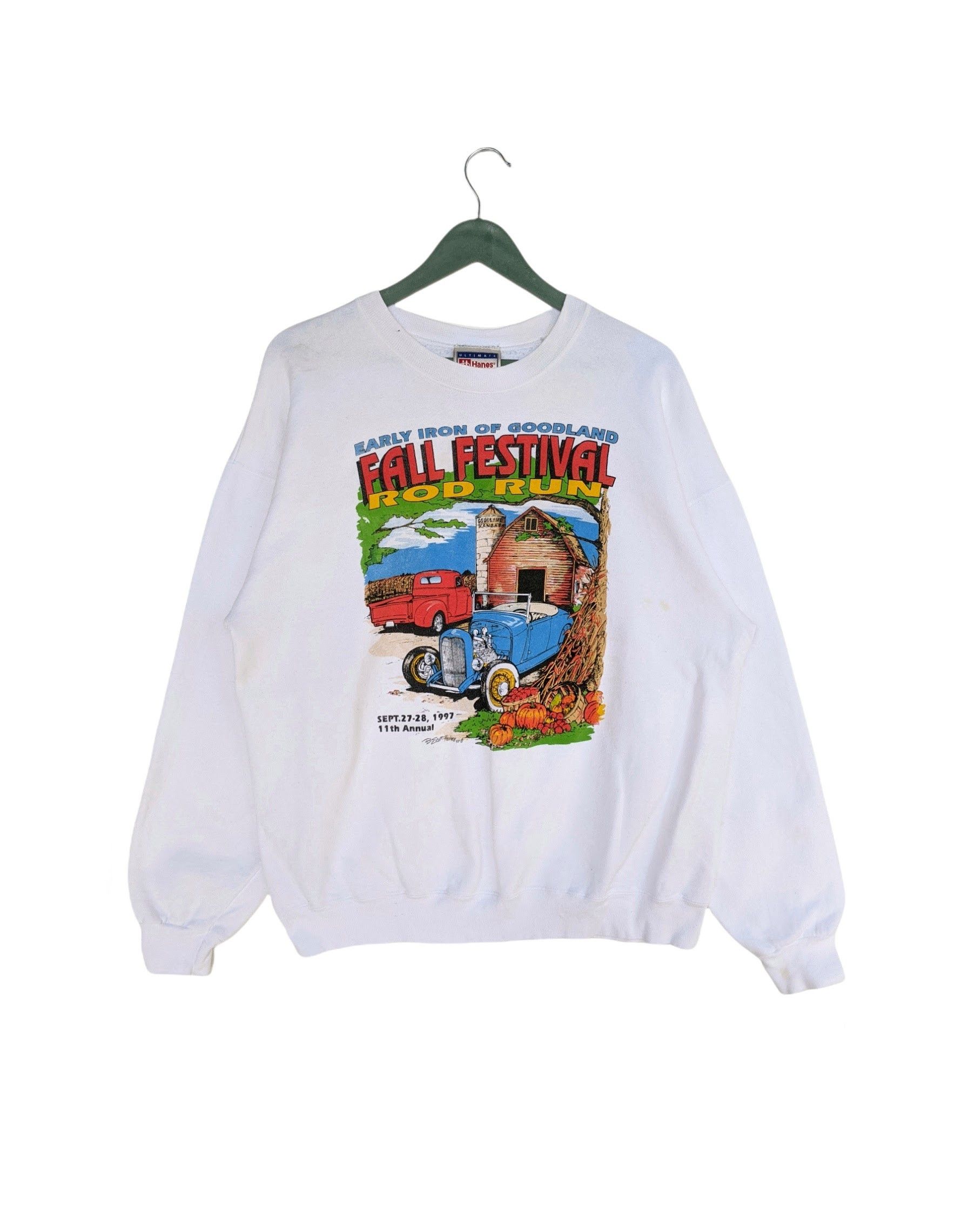 Hanes Vintage 1997 Fall Festival Rod Run Sweatshirt Size US L / EU 52-54 / 3 - 1 Thumbnail